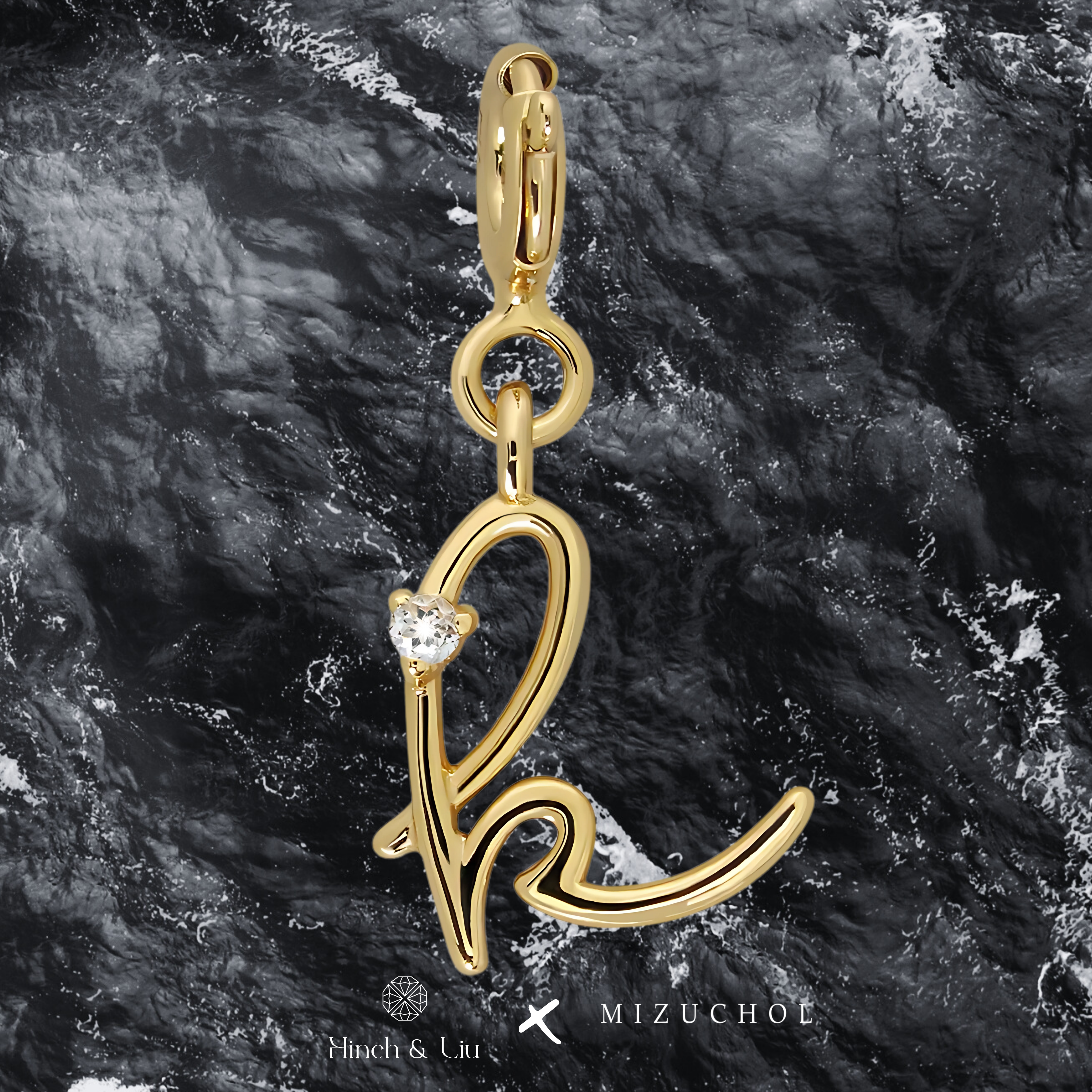 Letter Charms - Lab Grown Diamond Pendant in 14K Gold/18k Gold/925 Silver