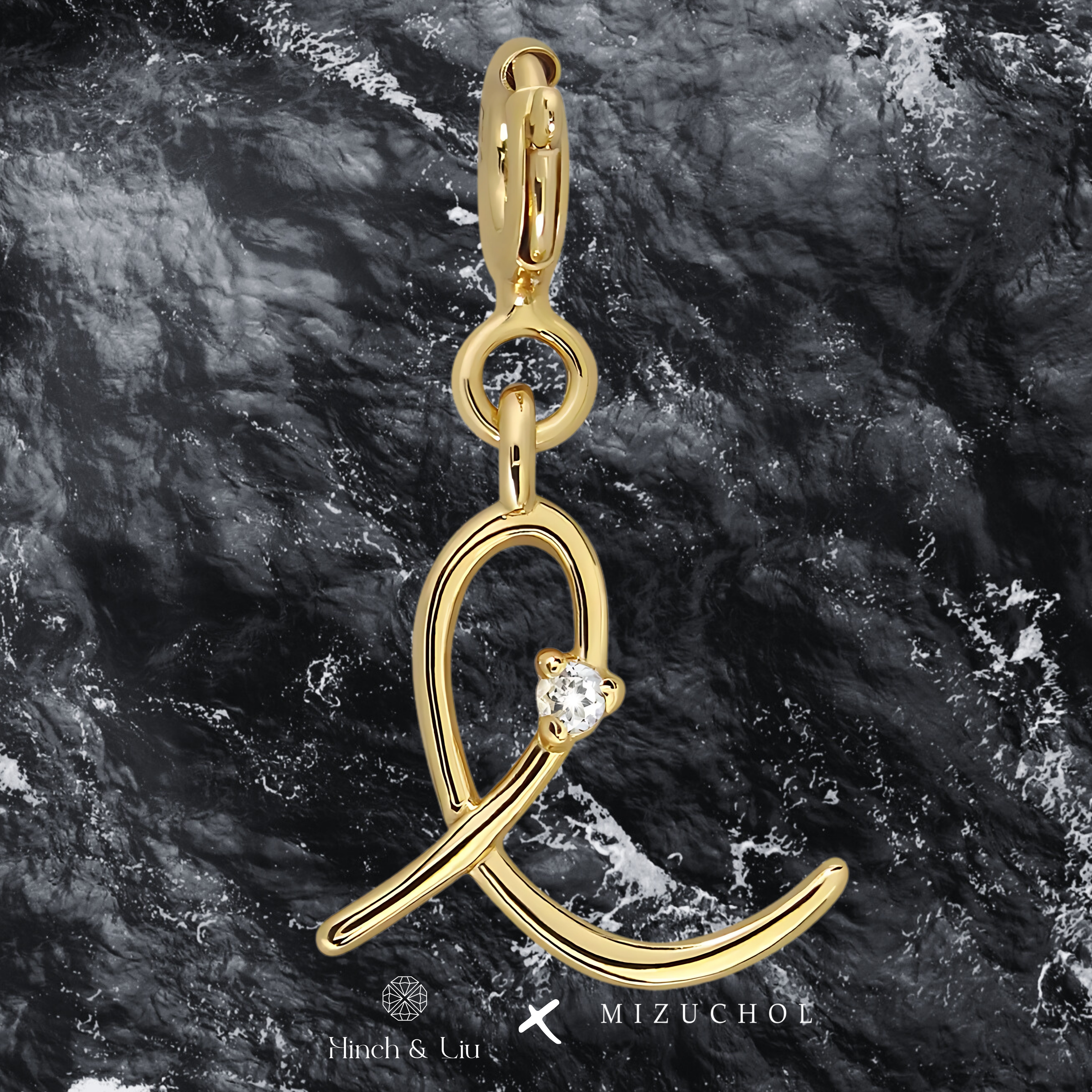 Letter Charms - Lab Grown Diamond Pendant in 14K Gold/18k Gold/925 Silver