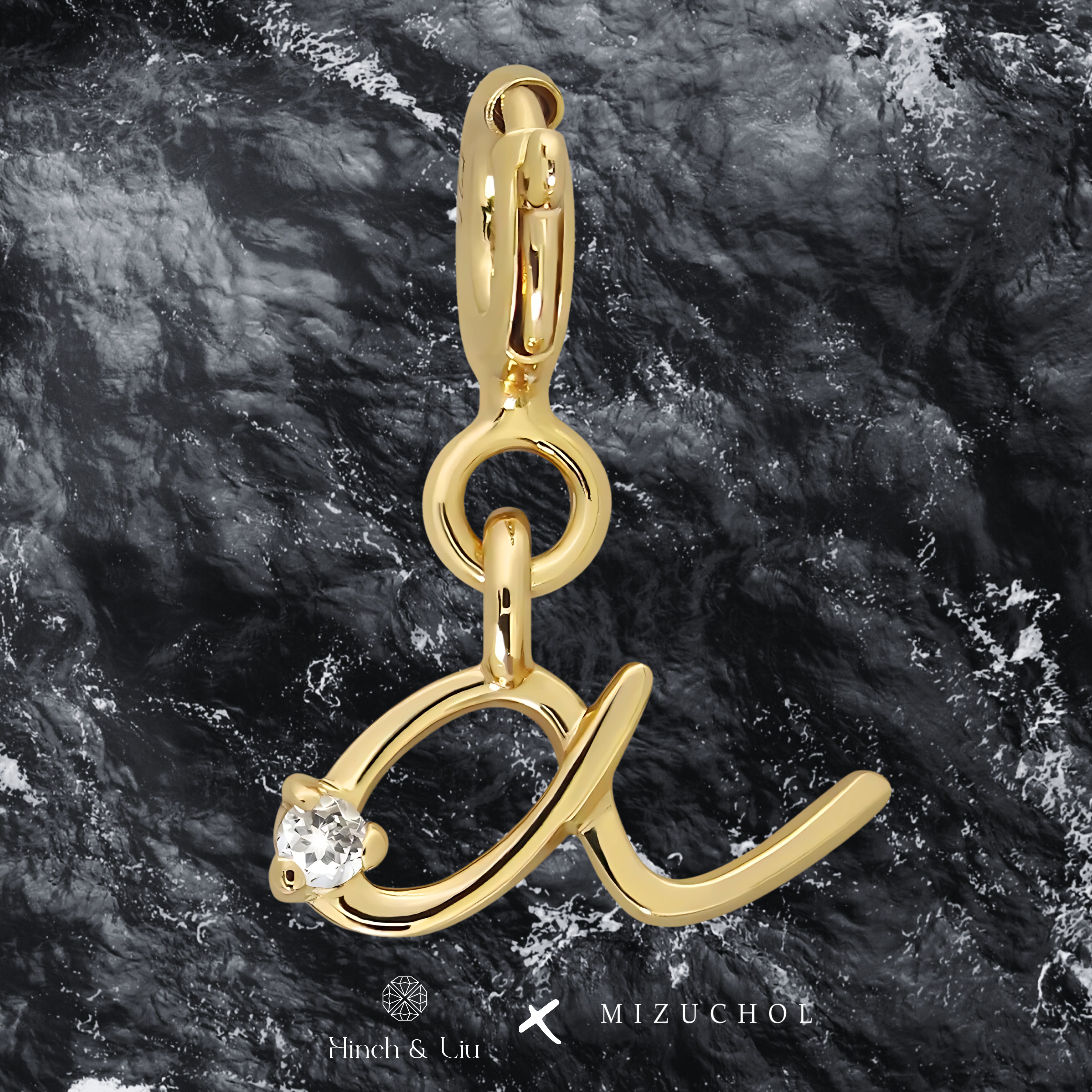 Letter Charms - Lab Grown Diamond Pendant in 14K Gold/18k Gold/925 Silver