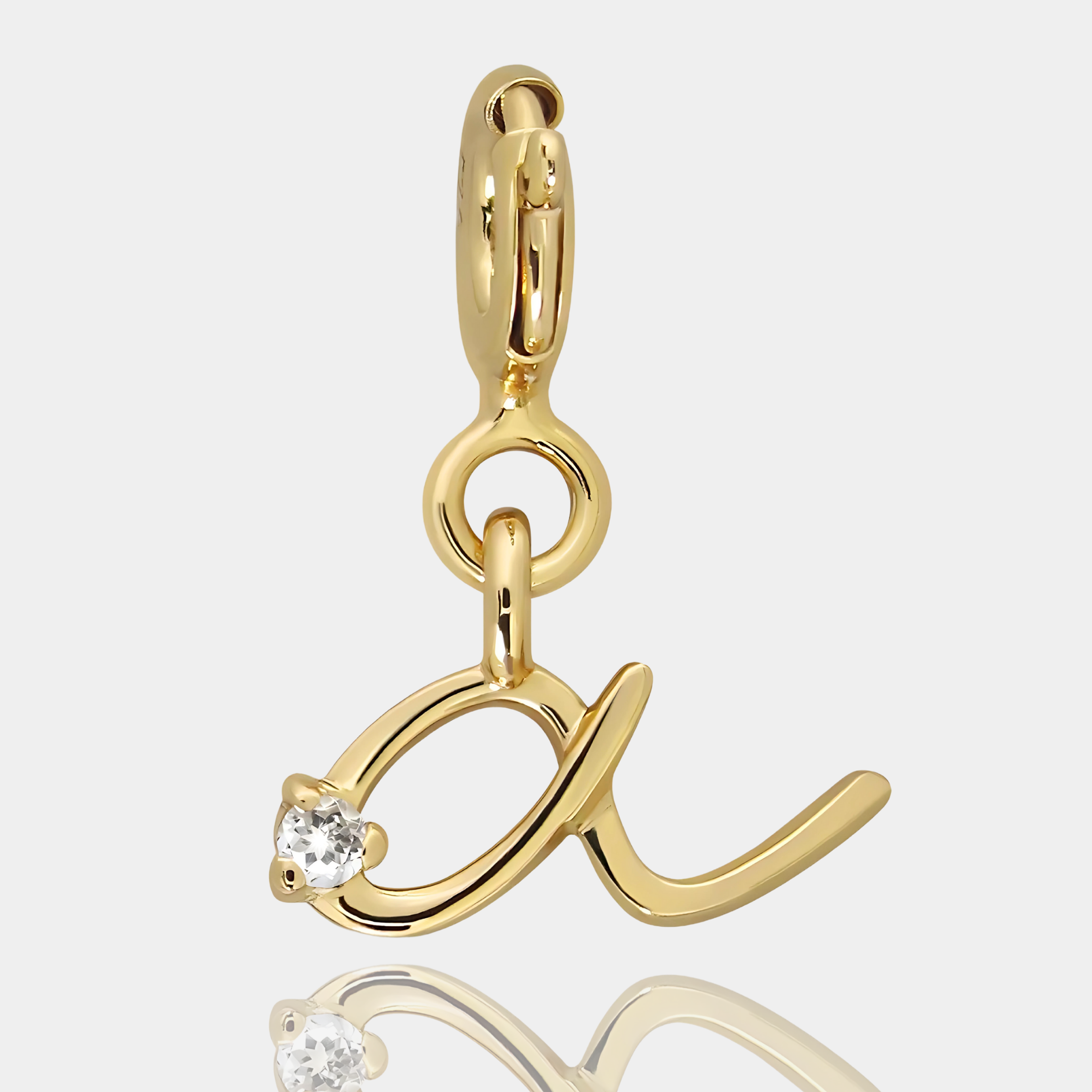 Letter Charms - Lab Grown Diamond Pendant in 14K Gold/18k Gold/925 Silver
