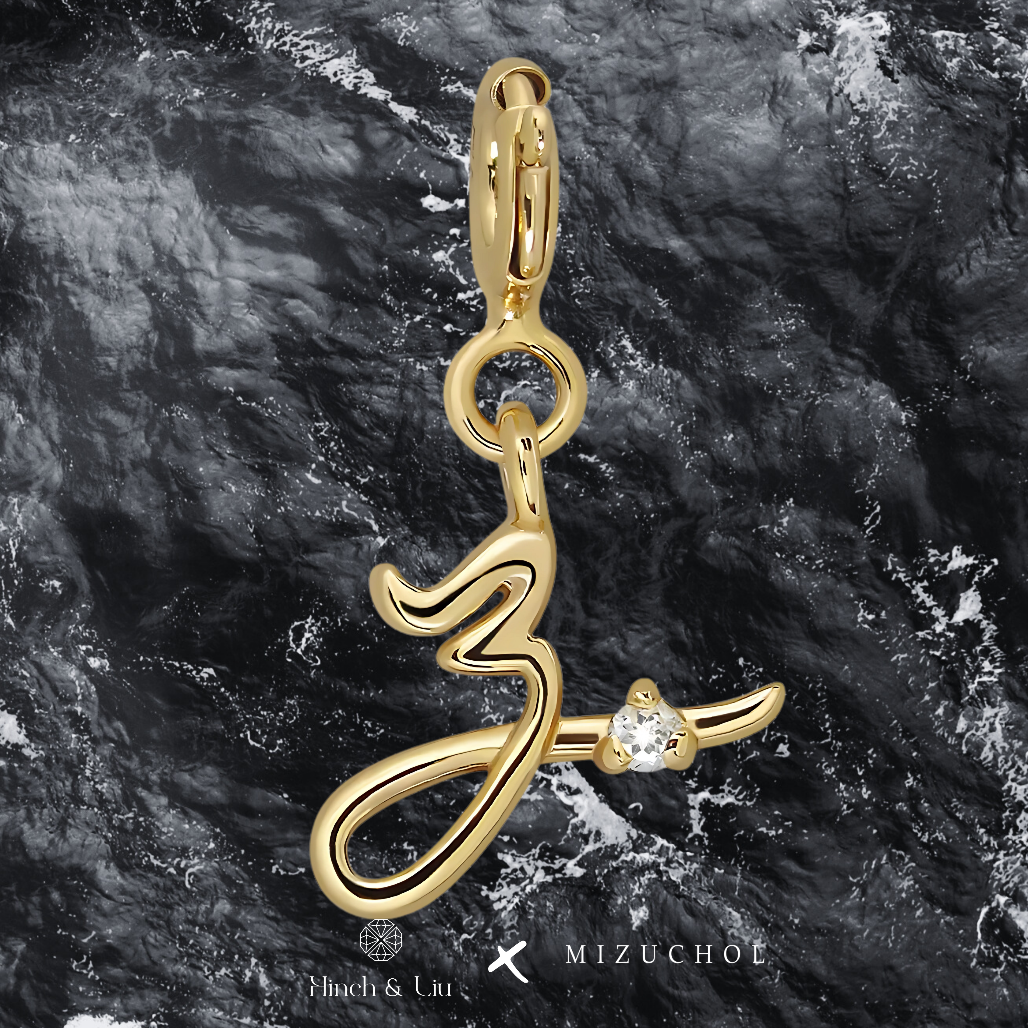 Letter Charms - Lab Grown Diamond Pendant in 14K Gold/18k Gold/925 Silver