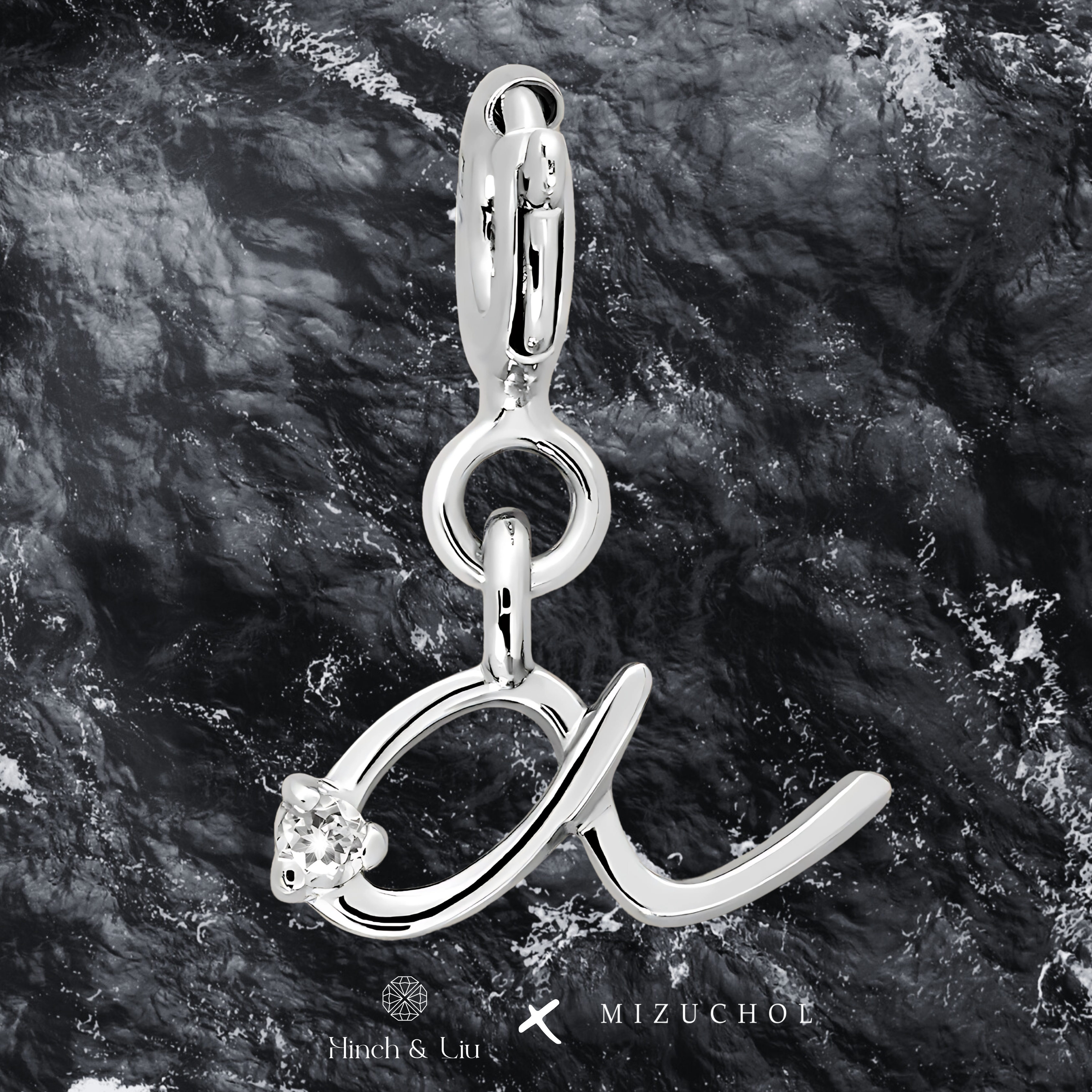 Letter Charm - Lab Grown Diamond Pendant in 14K Gold/18k Gold/925 Silver