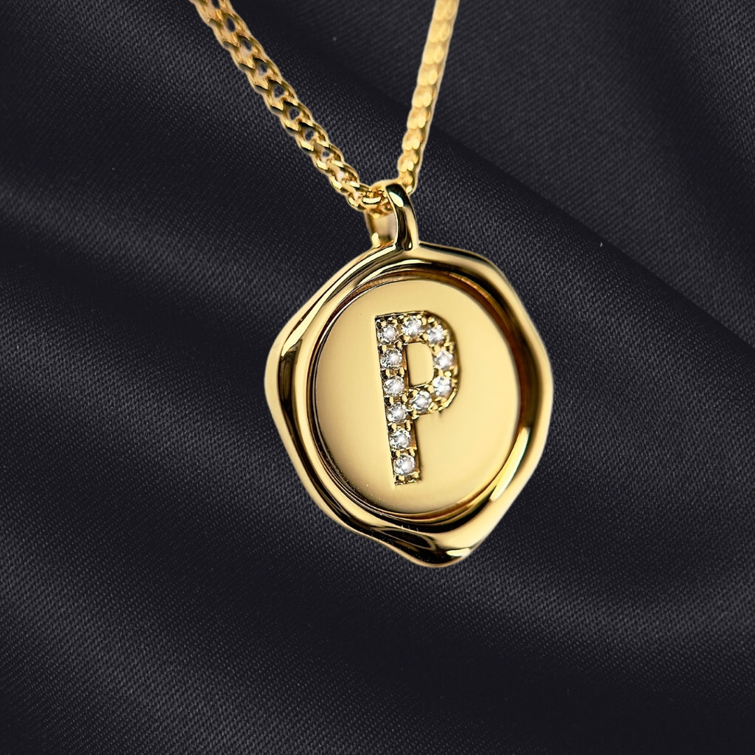 P Letter Pendant - Lab Grown Diamond Pendant in 14K Gold/18k Gold/925 Silver