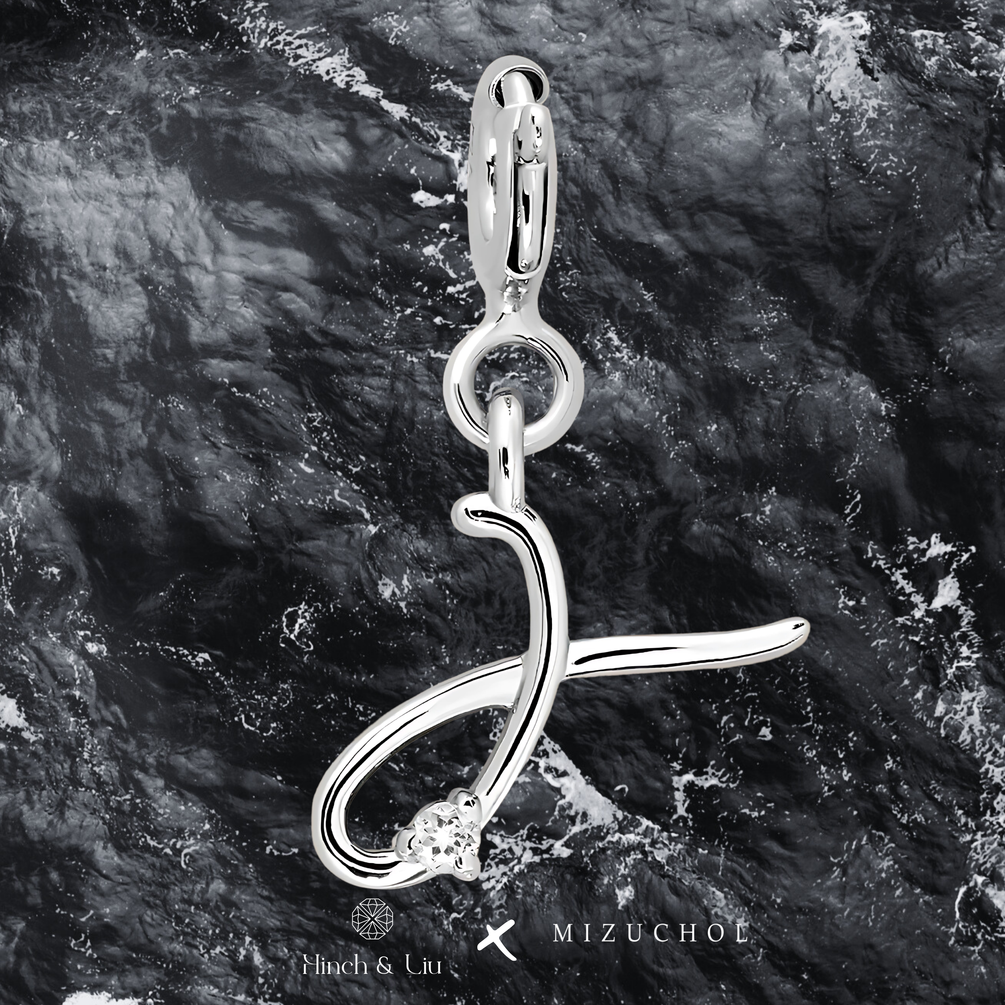Letter Charm - Lab Grown Diamond Pendant in 14K Gold/18k Gold/925 Silver