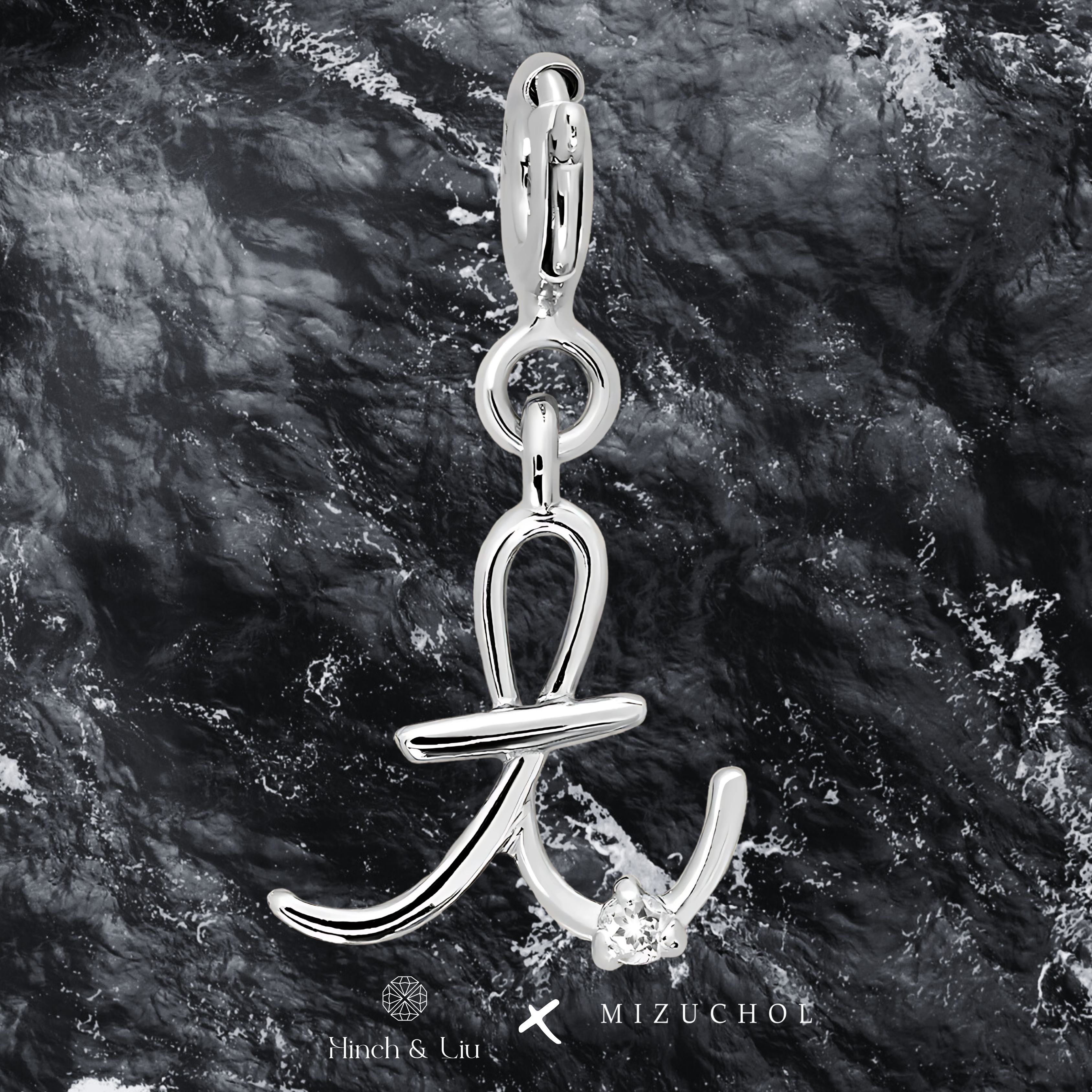 Letter Charm - Lab Grown Diamond Pendant in 14K Gold/18k Gold/925 Silver
