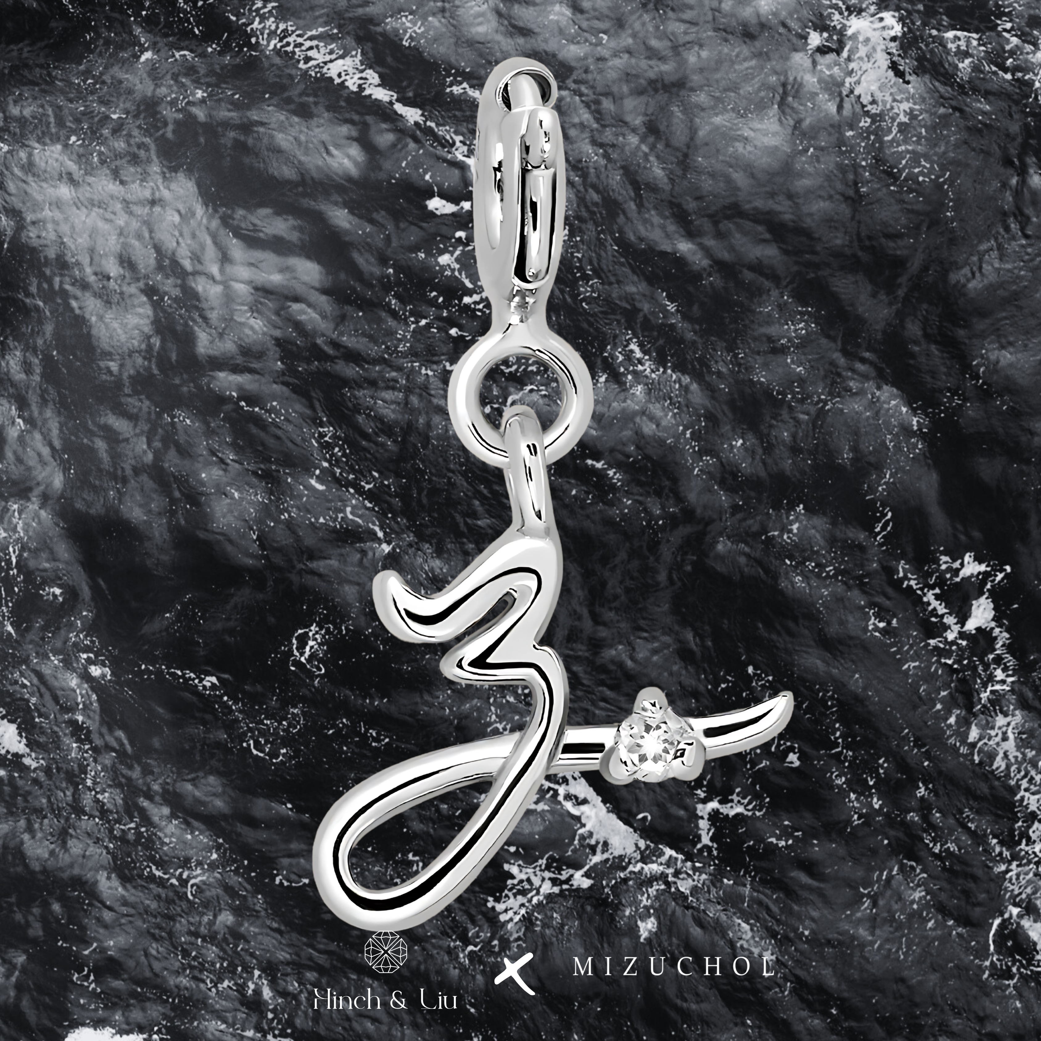 Letter Charm - Lab Grown Diamond Pendant in 14K Gold/18k Gold/925 Silver