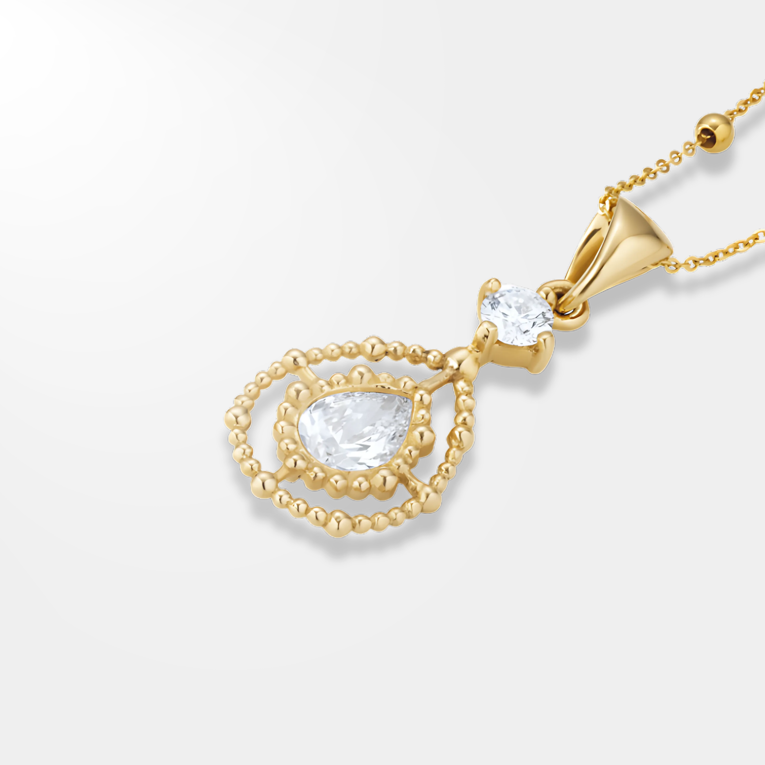 Ayutthaya - 0.77 ct. Lab Grown Diamond Pendant in 18K Gold / 14K Gold / Gold Vermeil, IGI Certified