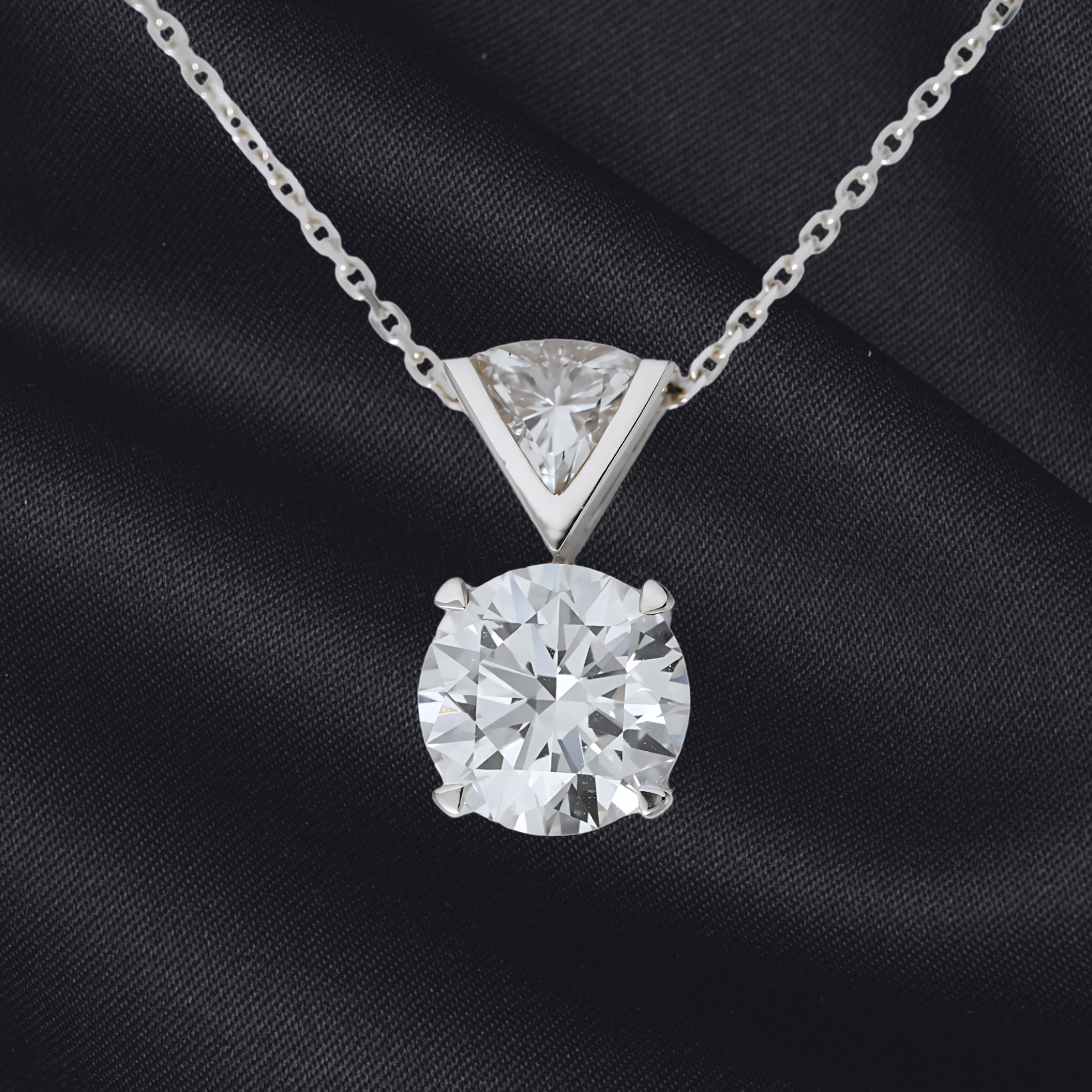 2 Carat IGI Certified Lab Grown Diamond 'Not Just Solitaire' Pendant Necklace in 14K / 18K Gold / 925Silver