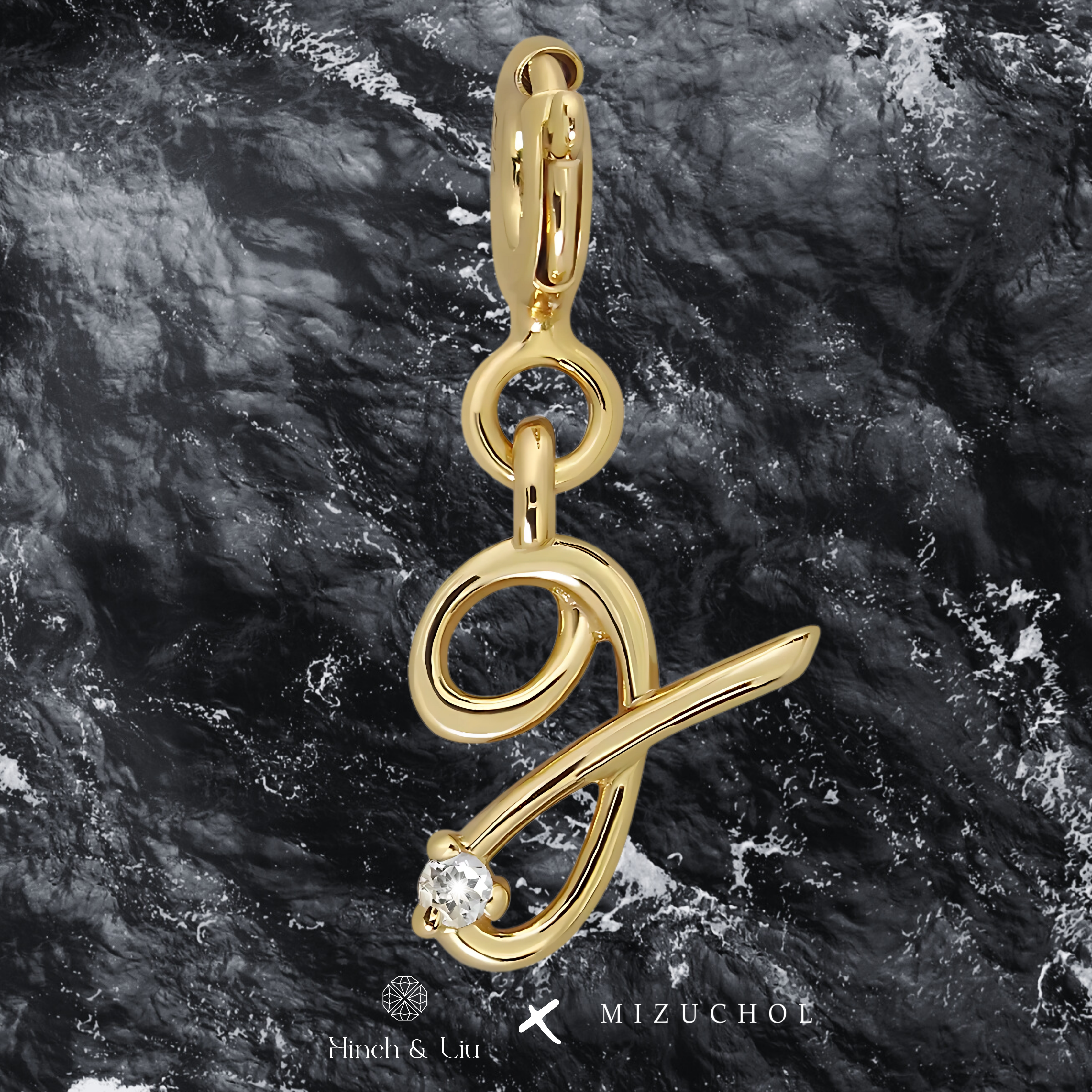 Letter Charms - Lab Grown Diamond Pendant in 14K Gold/18k Gold/925 Silver