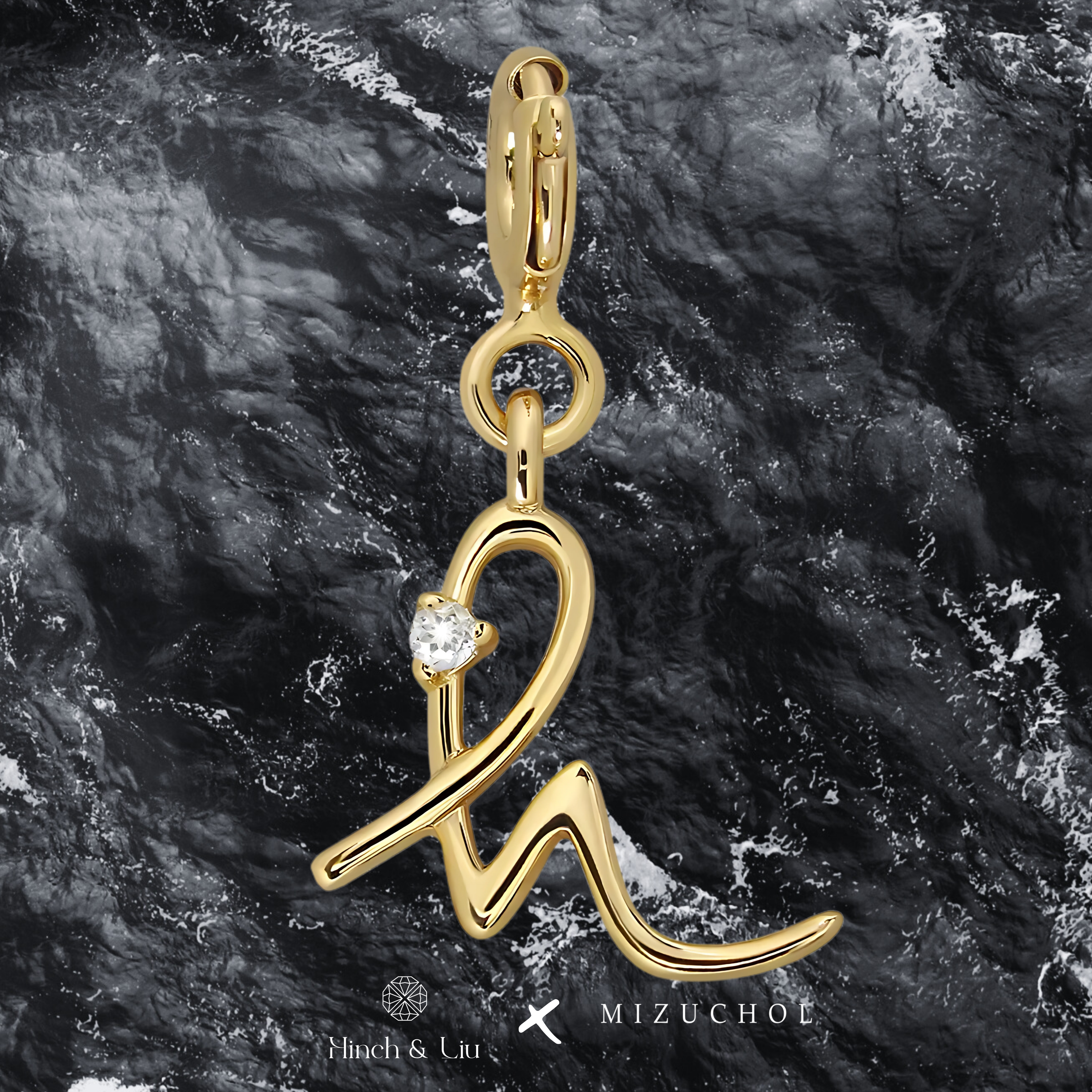 Letter Charms - Lab Grown Diamond Pendant in 14K Gold/18k Gold/925 Silver