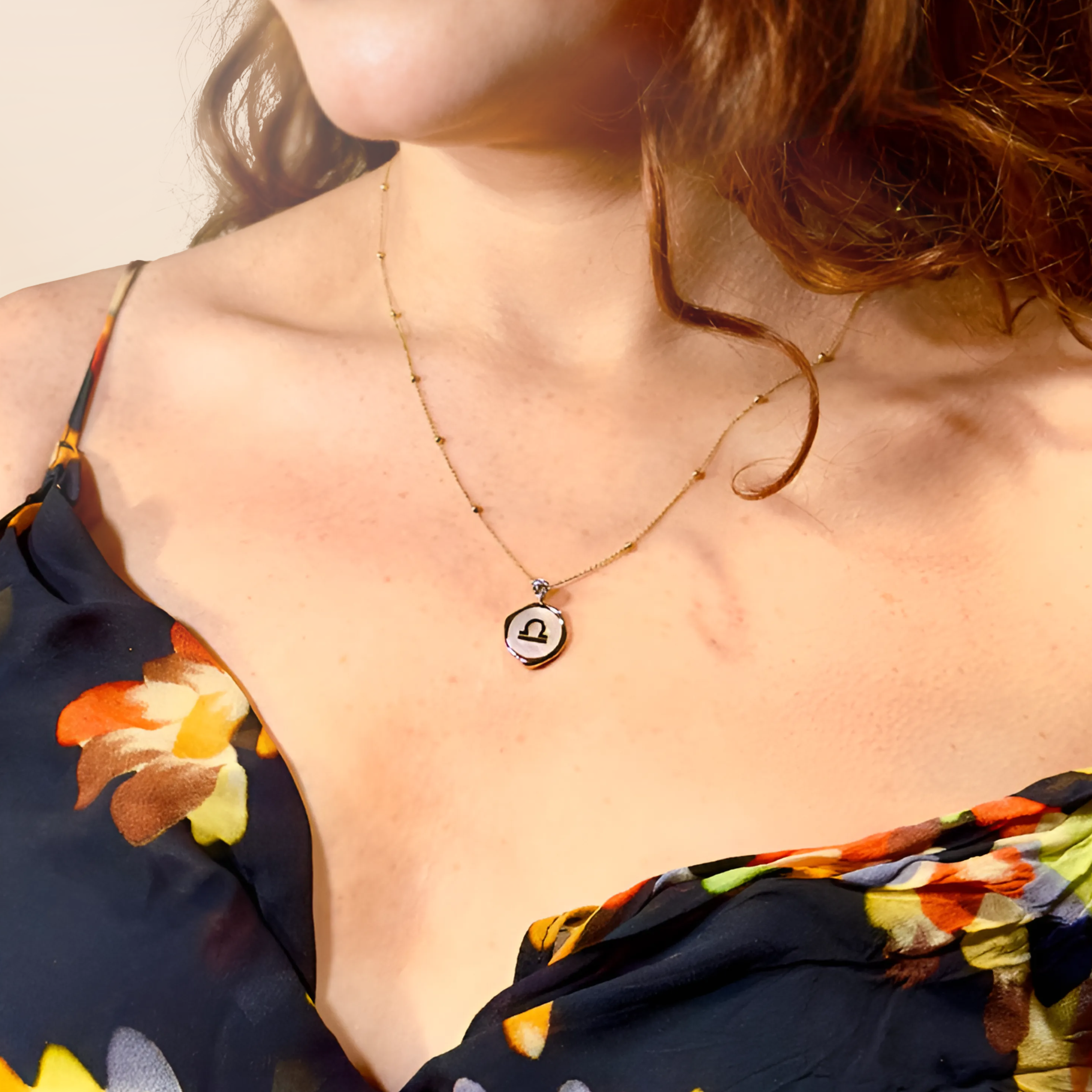 Libra Zodiac Pendant - 0.2 ct. Lab Grown Diamond Pendant in 18K Gold / 14K Gold / Gold Vermeil