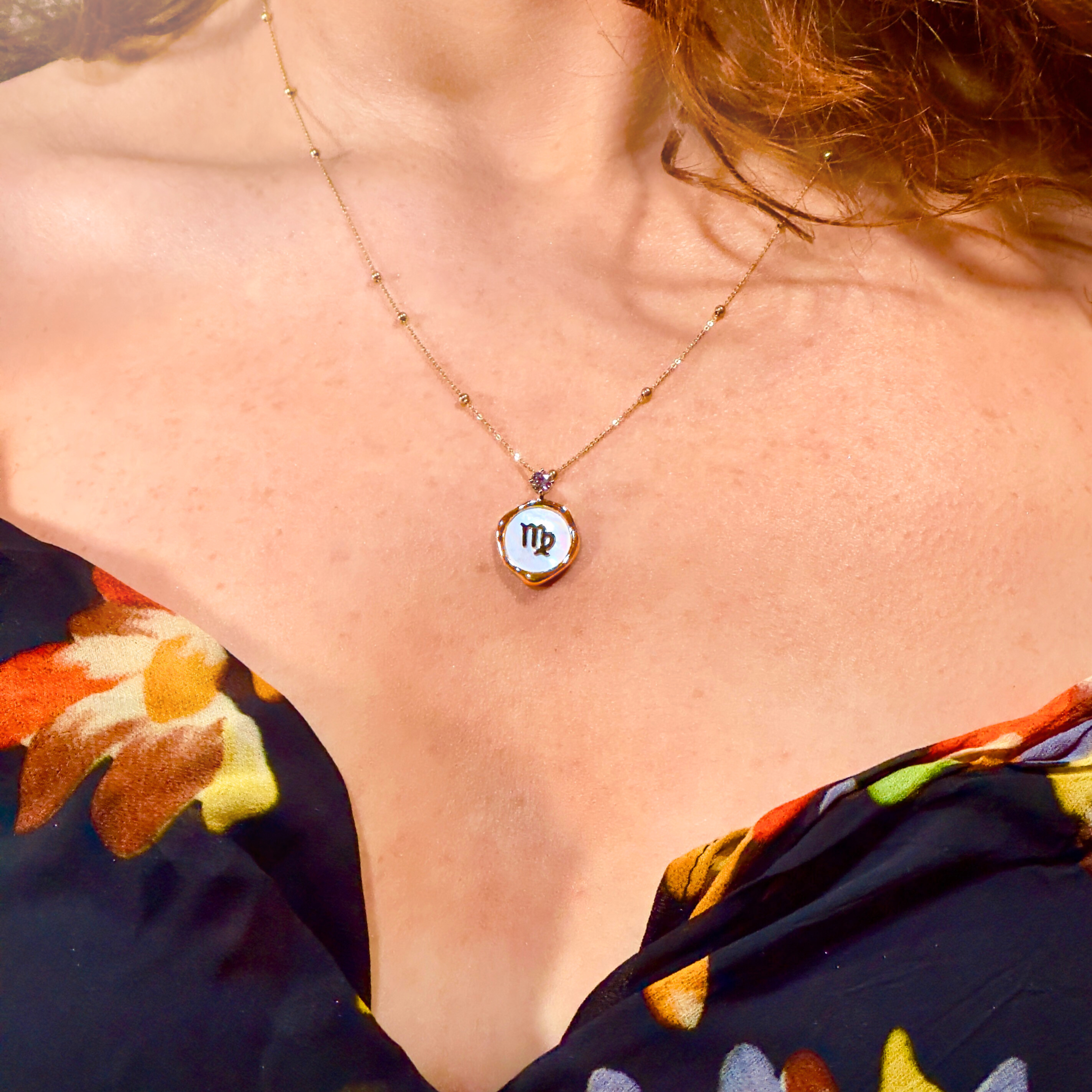 Virgo Zodiac Pendant - 0.2 ct. Lab Grown Diamond Pendant in 18K Gold / 14K Gold / Gold Vermeil