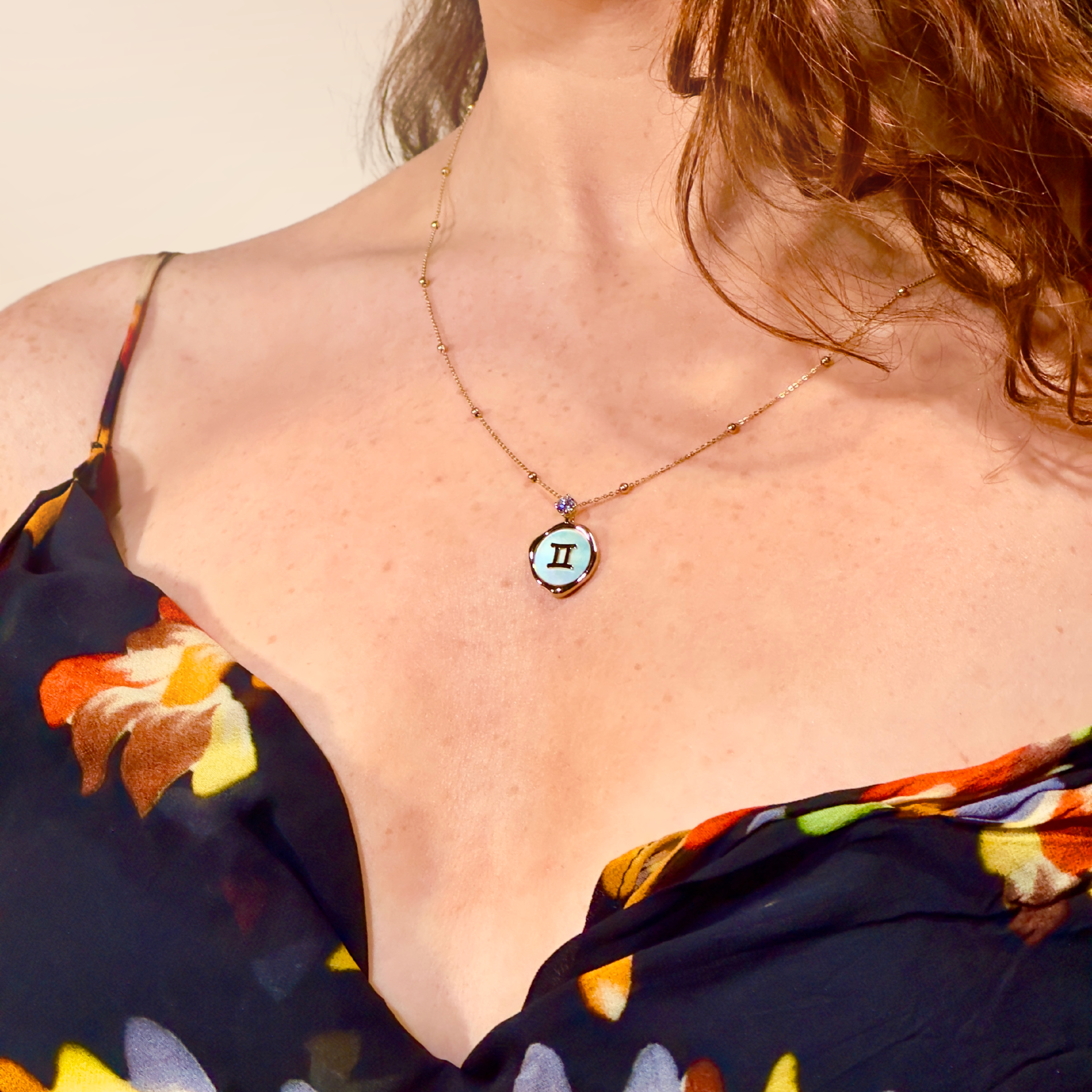 Gemini Zodiac Pendant - 0.2 ct. Lab Grown Diamond Pendant in 18K Gold / 14K Gold / Gold Vermeil