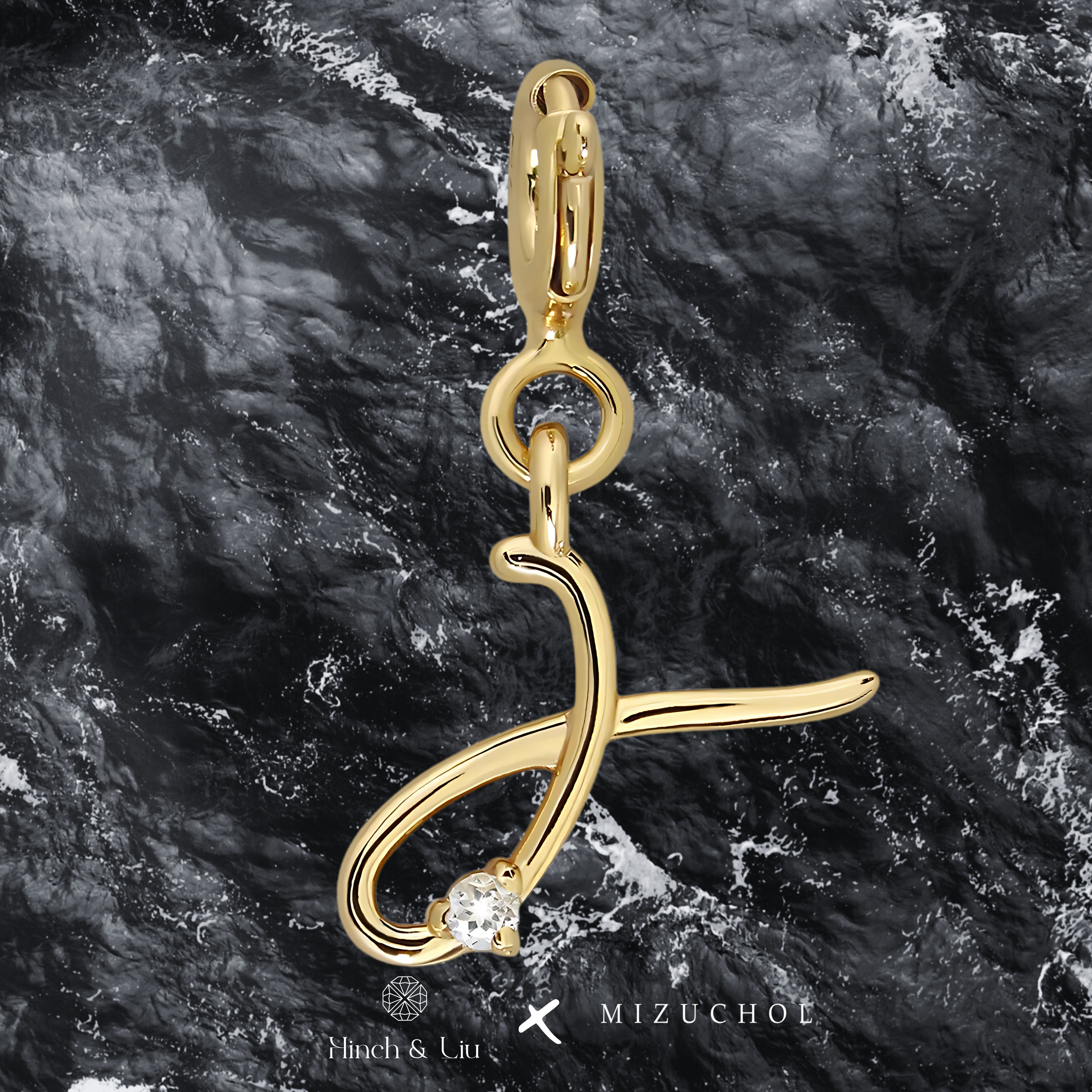 Letter Charms - Lab Grown Diamond Pendant in 14K Gold/18k Gold/925 Silver