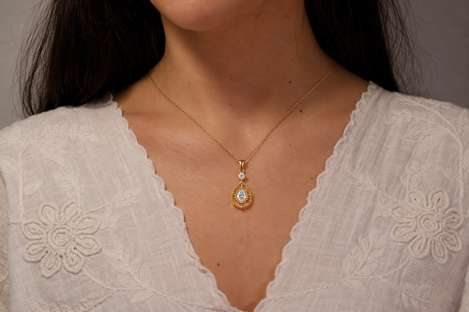 0.7 Carat IGI Certified Lab Grown Diamond Solitaire Pendant Necklace in 14K / 18K Gold / 925Silver | Ayutthaya