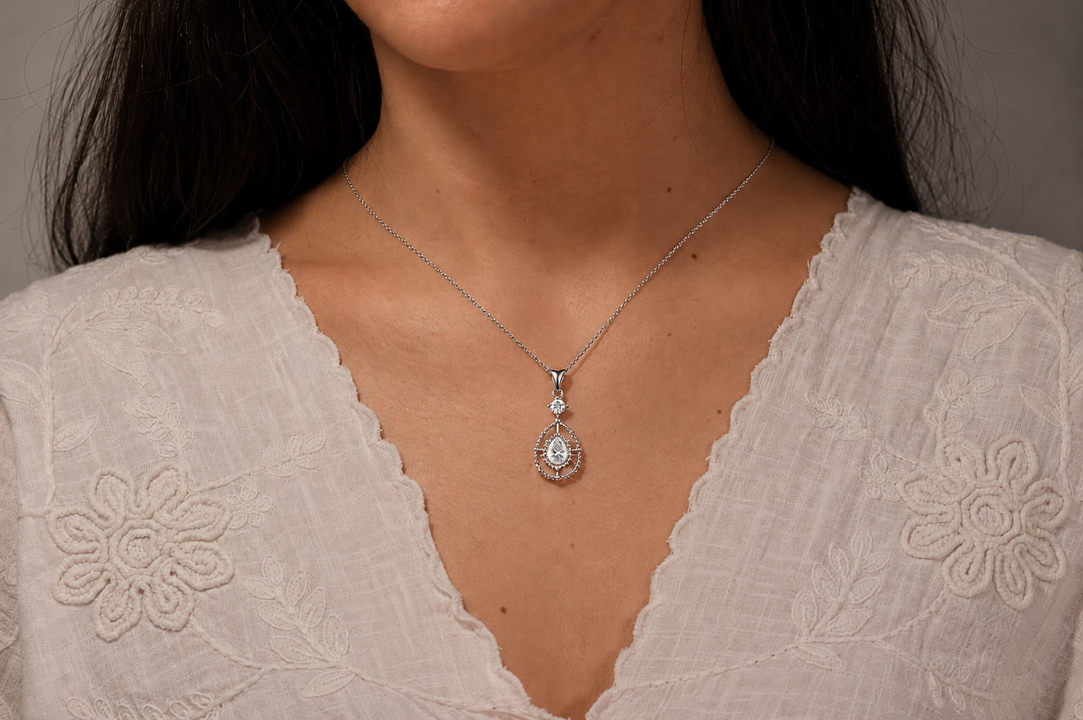 0.7 Carat IGI Certified Lab Grown Diamond Solitaire Pendant Necklace in 14K / 18K Gold / 925Silver | Ayutthaya