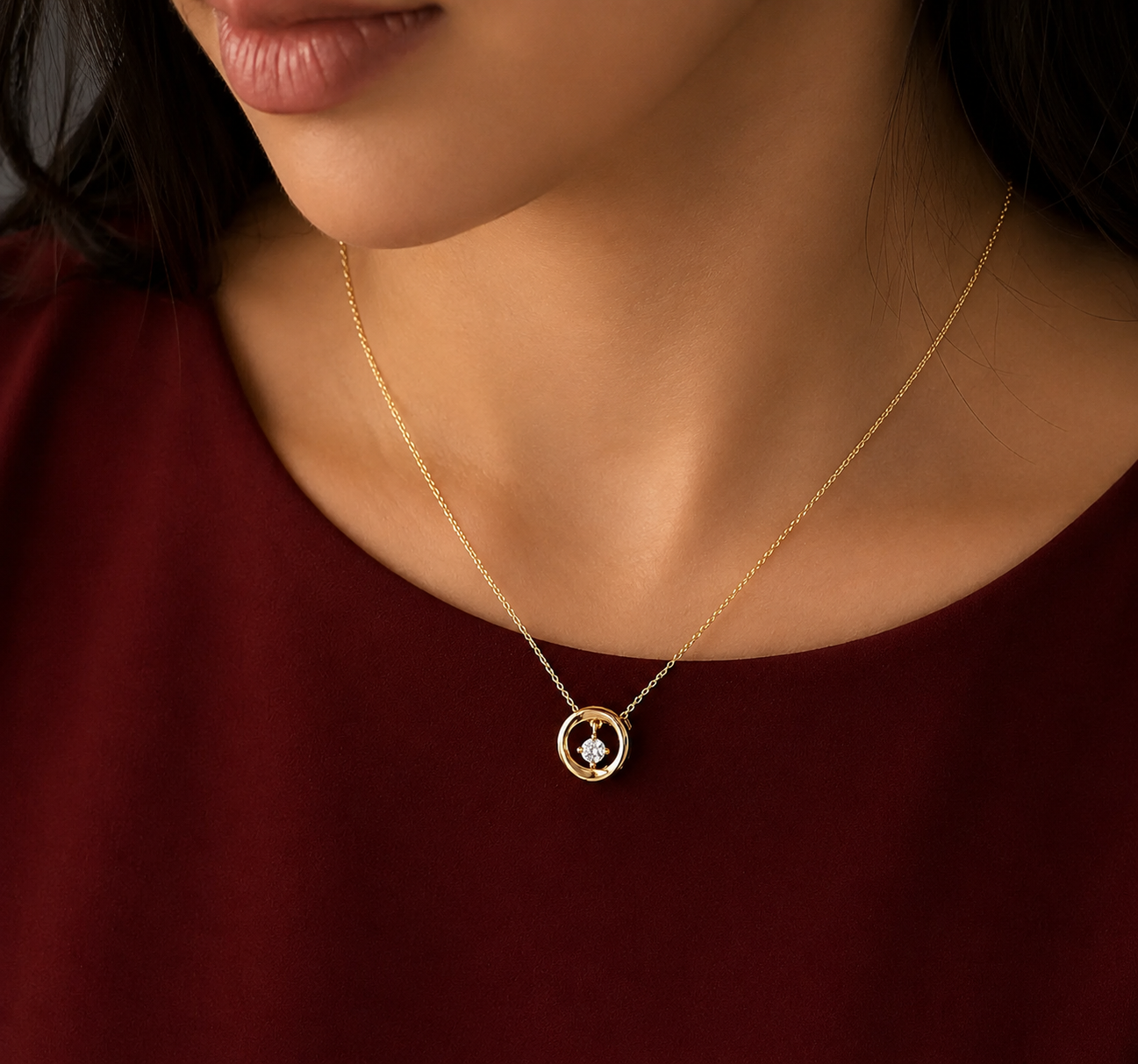 0.25 Carat IGI Certified Lab Grown Diamond Solitaire Pendant Necklace in 14K / 18K Gold / 925Silver | Droplet