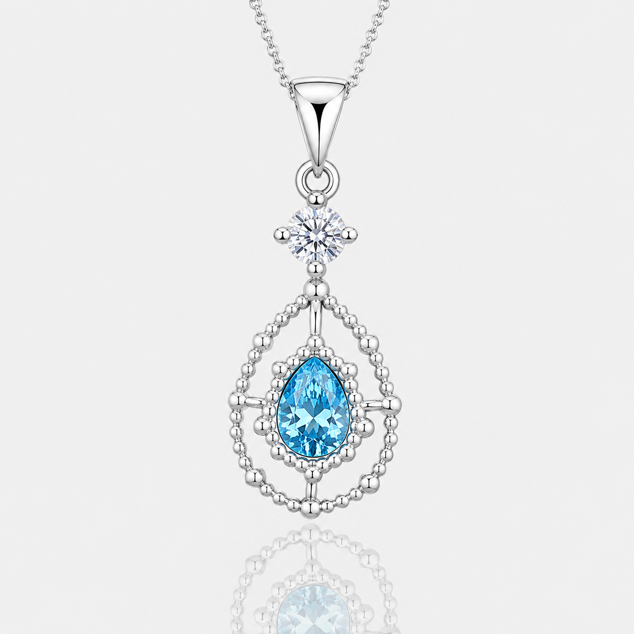 0.6 ct. Blue Diamond Solitaire Pendant in 18K Gold – IGI Certified | Ayutthaya Limited Edition