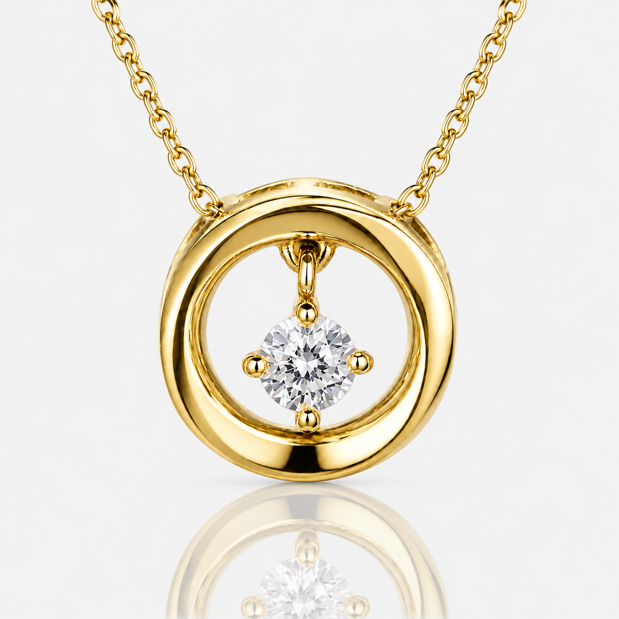 0.25 Carat IGI Certified Lab Grown Diamond Solitaire Pendant Necklace in 14K / 18K Gold / 925Silver | Droplet