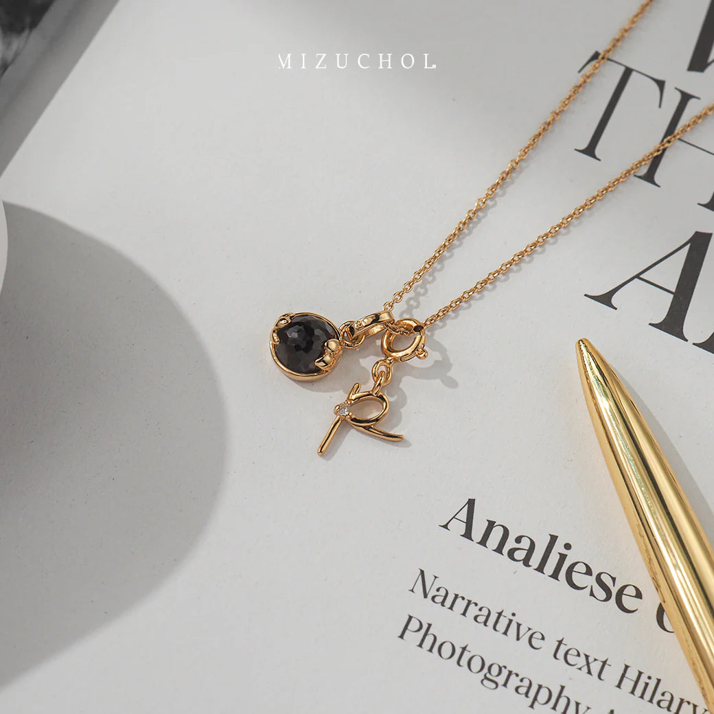 Letter Charm - Lab Grown Diamond Pendant in 14K Gold/18k Gold/925 Silver