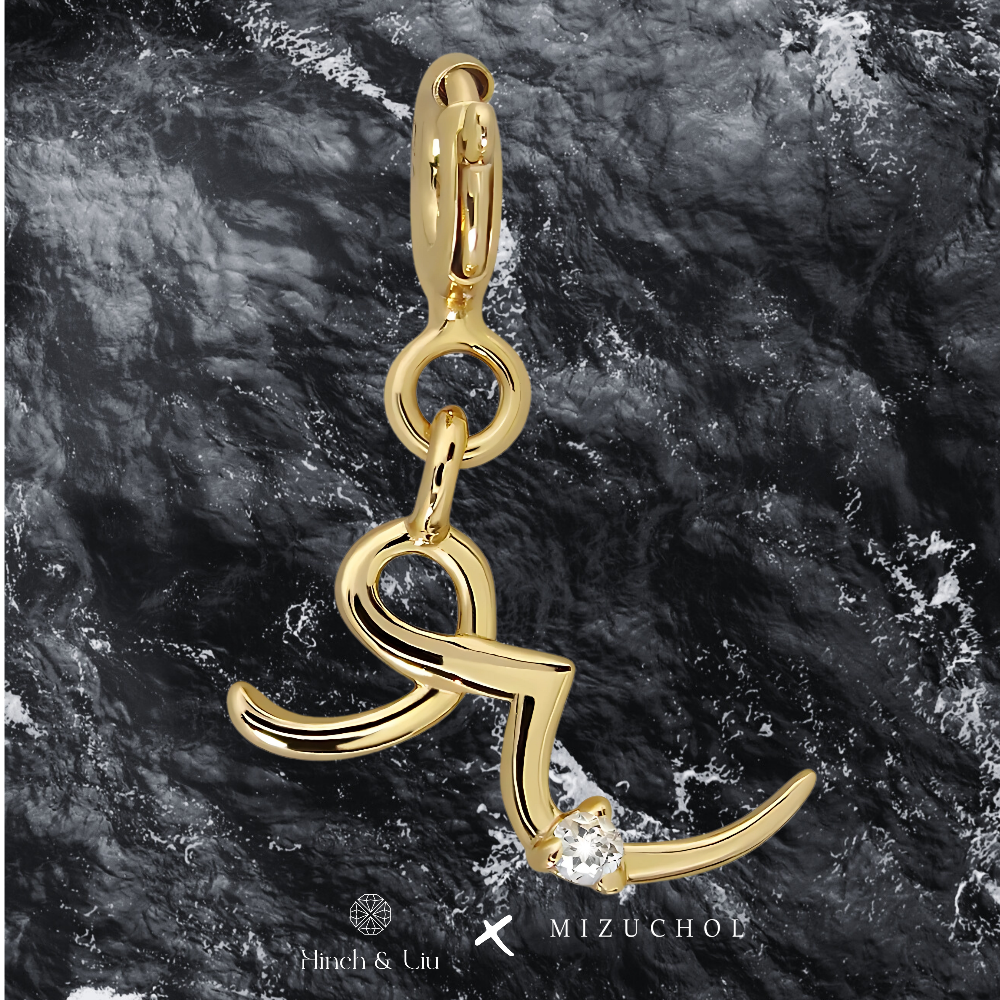 Letter Charms - Lab Grown Diamond Pendant in 14K Gold/18k Gold/925 Silver