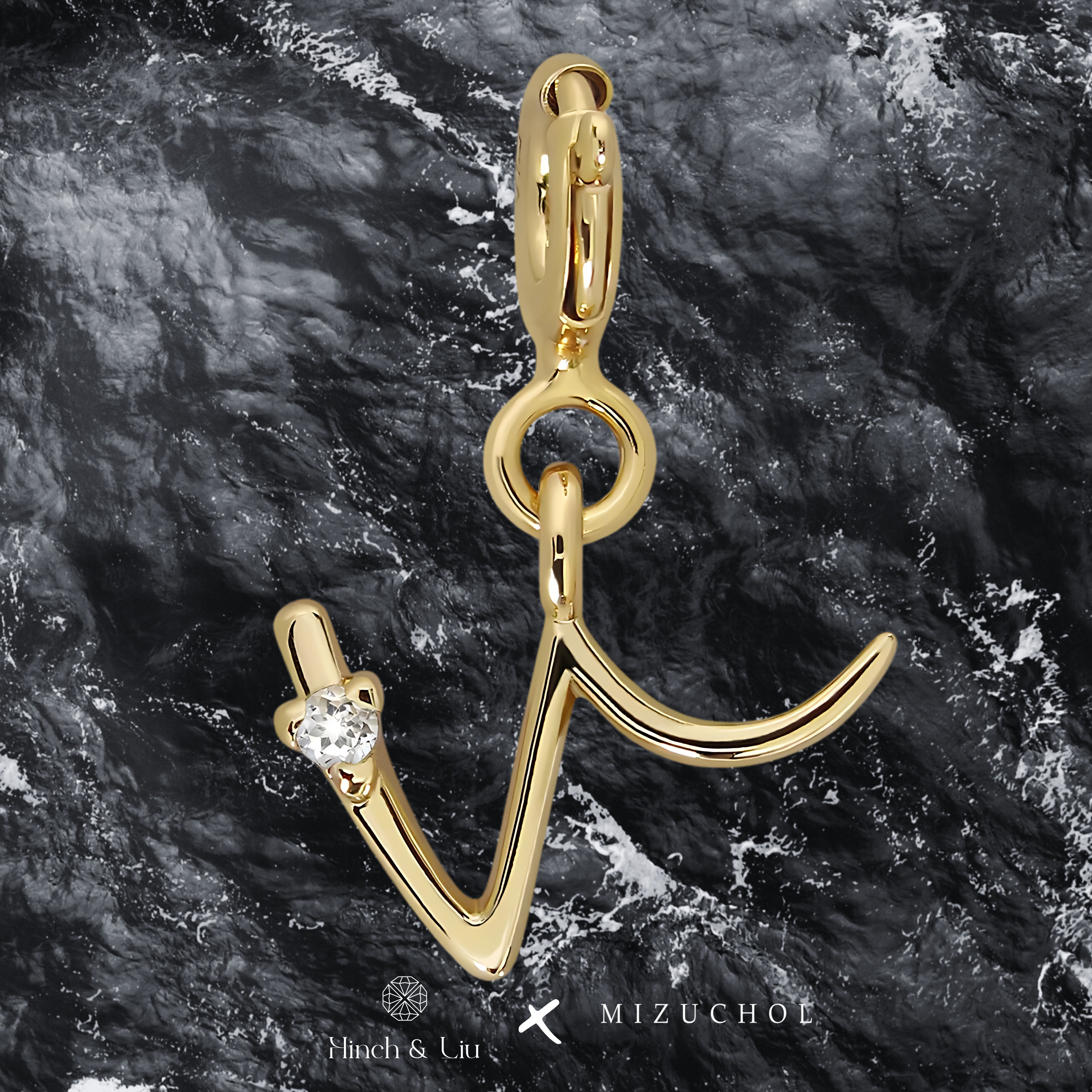 Letter Charms - Lab Grown Diamond Pendant in 14K Gold/18k Gold/925 Silver