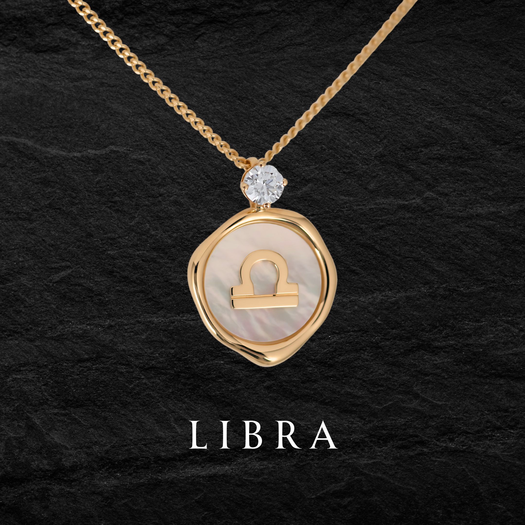 Libra Zodiac Pendant - 0.2 ct. Lab Grown Diamond Pendant in