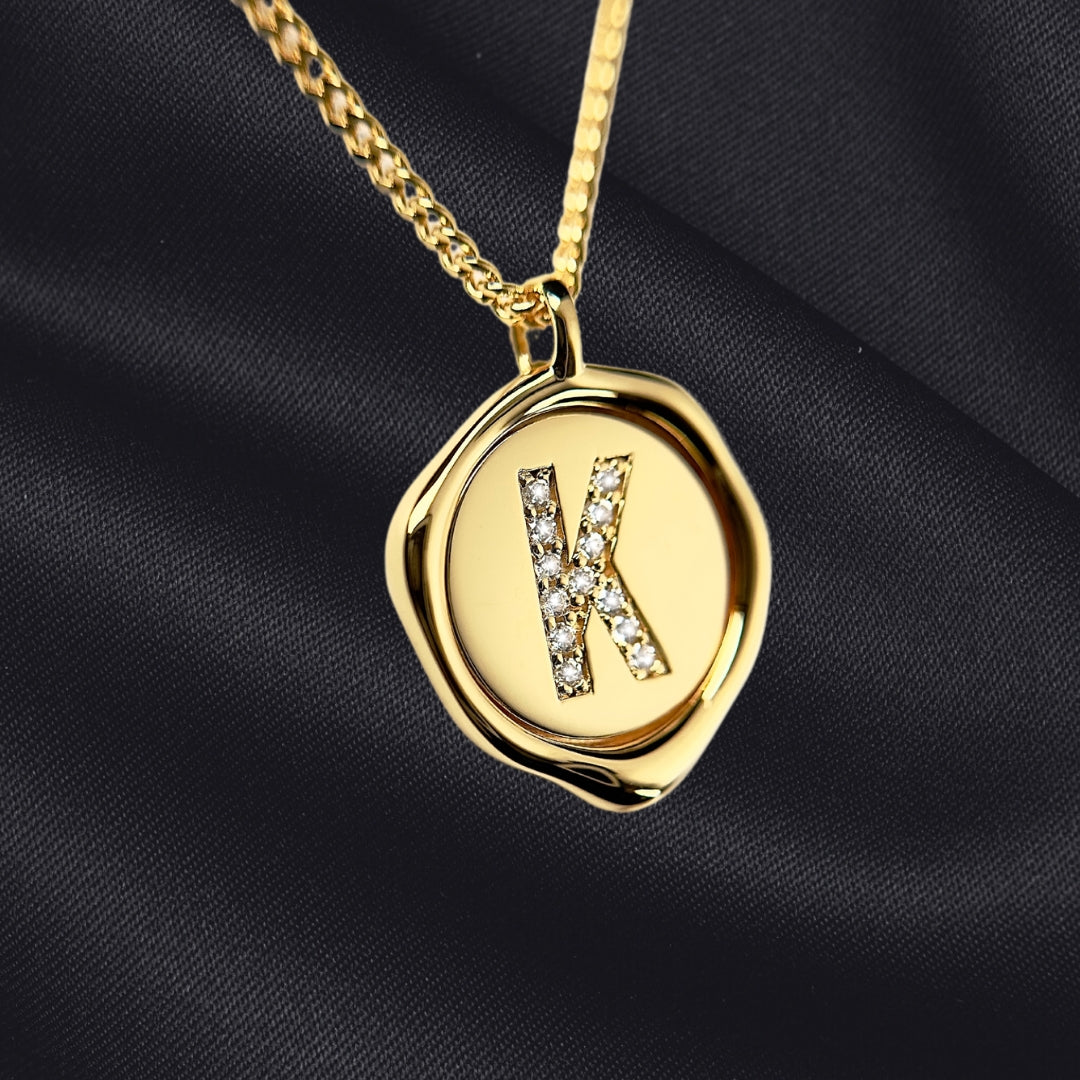 K Letter Pendant - Lab Grown Diamond Pendant in 14K Gold/18k Gold/925 Silver