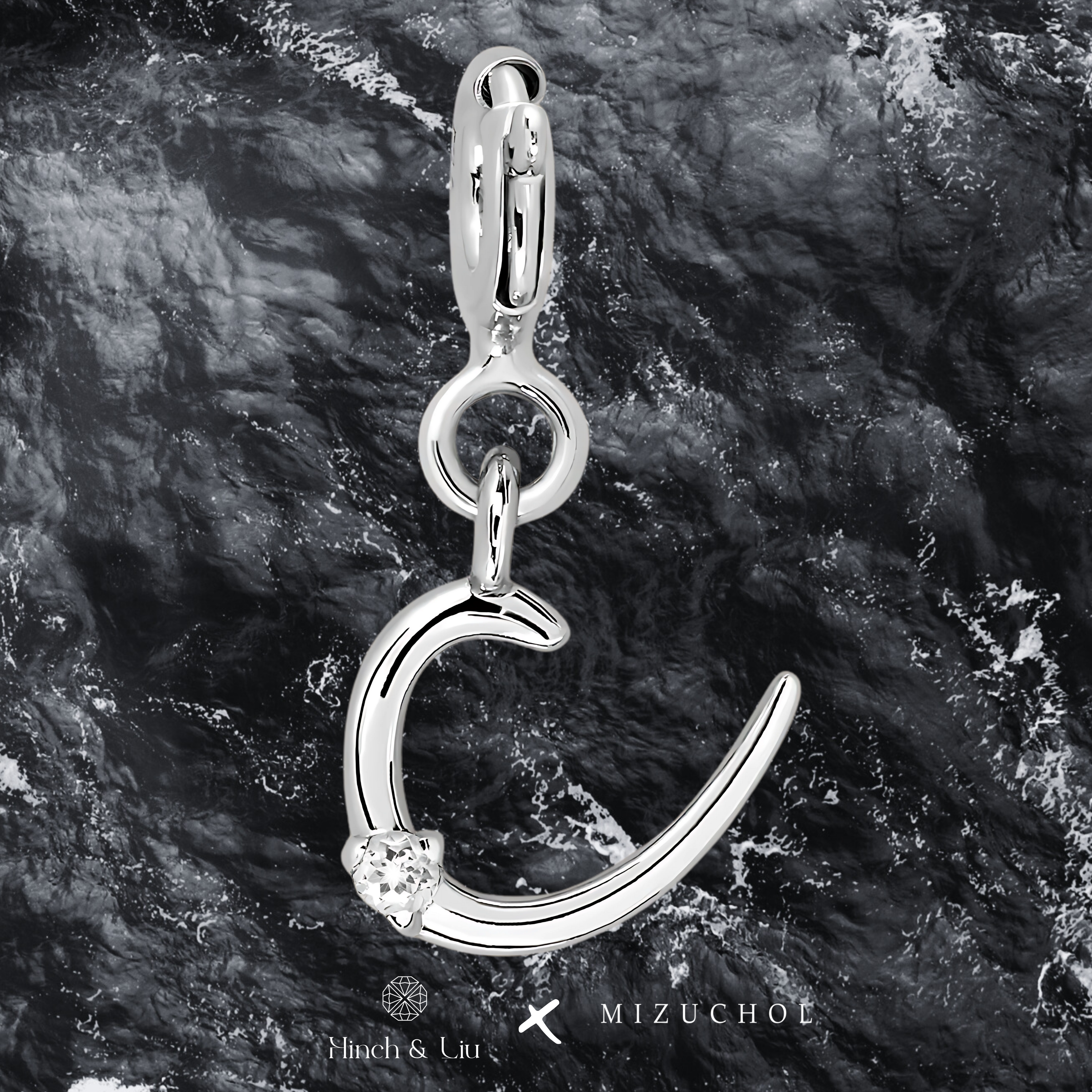 Letter Charm - Lab Grown Diamond Pendant in 14K Gold/18k Gold/925 Silver