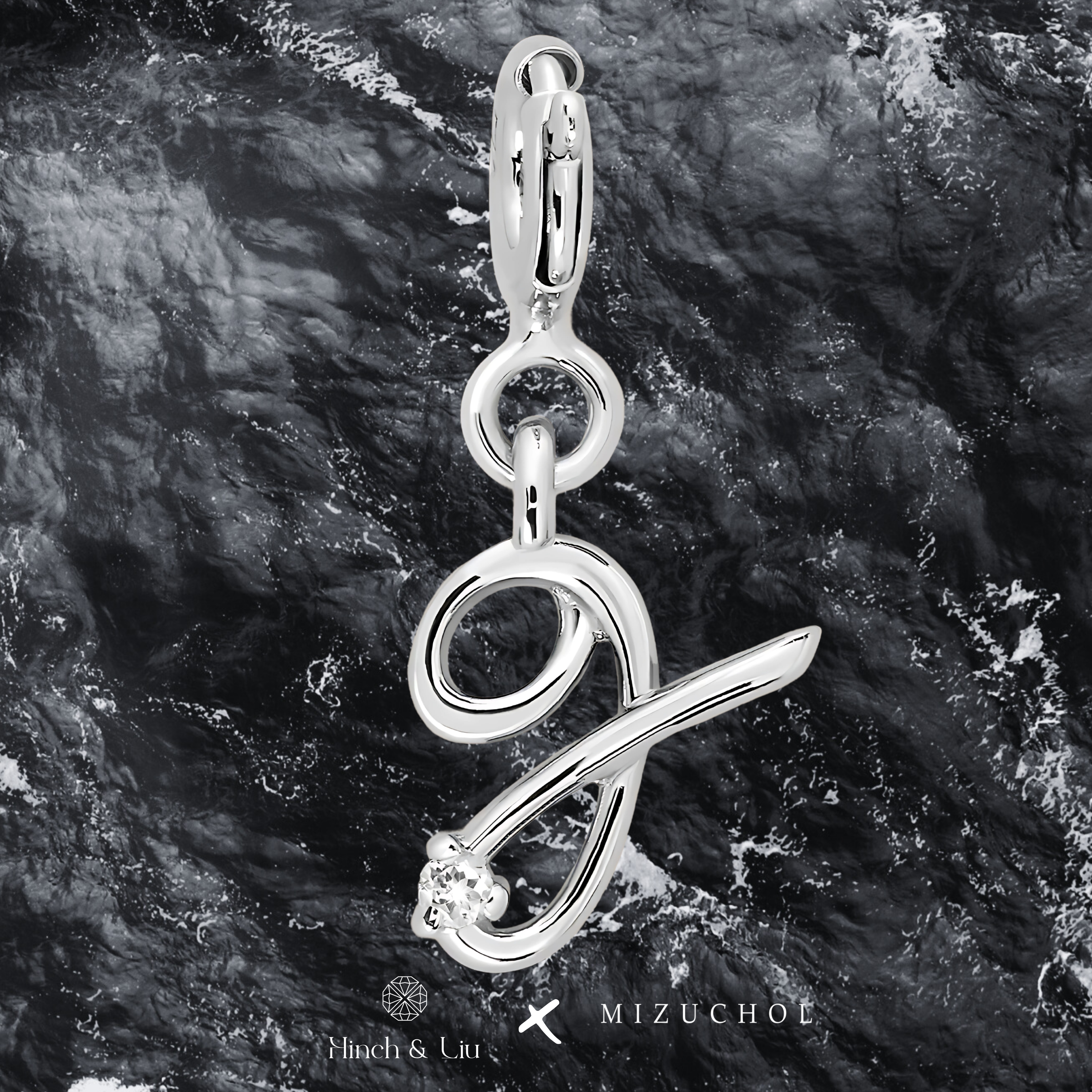 Letter Charm - Lab Grown Diamond Pendant in 14K Gold/18k Gold/925 Silver