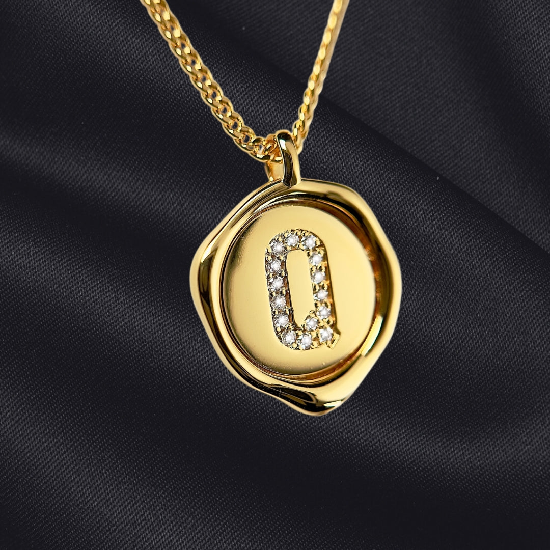 Q Letter Pendant - Lab Grown Diamond Pendant in 14K Gold/18k Gold/925 Silver