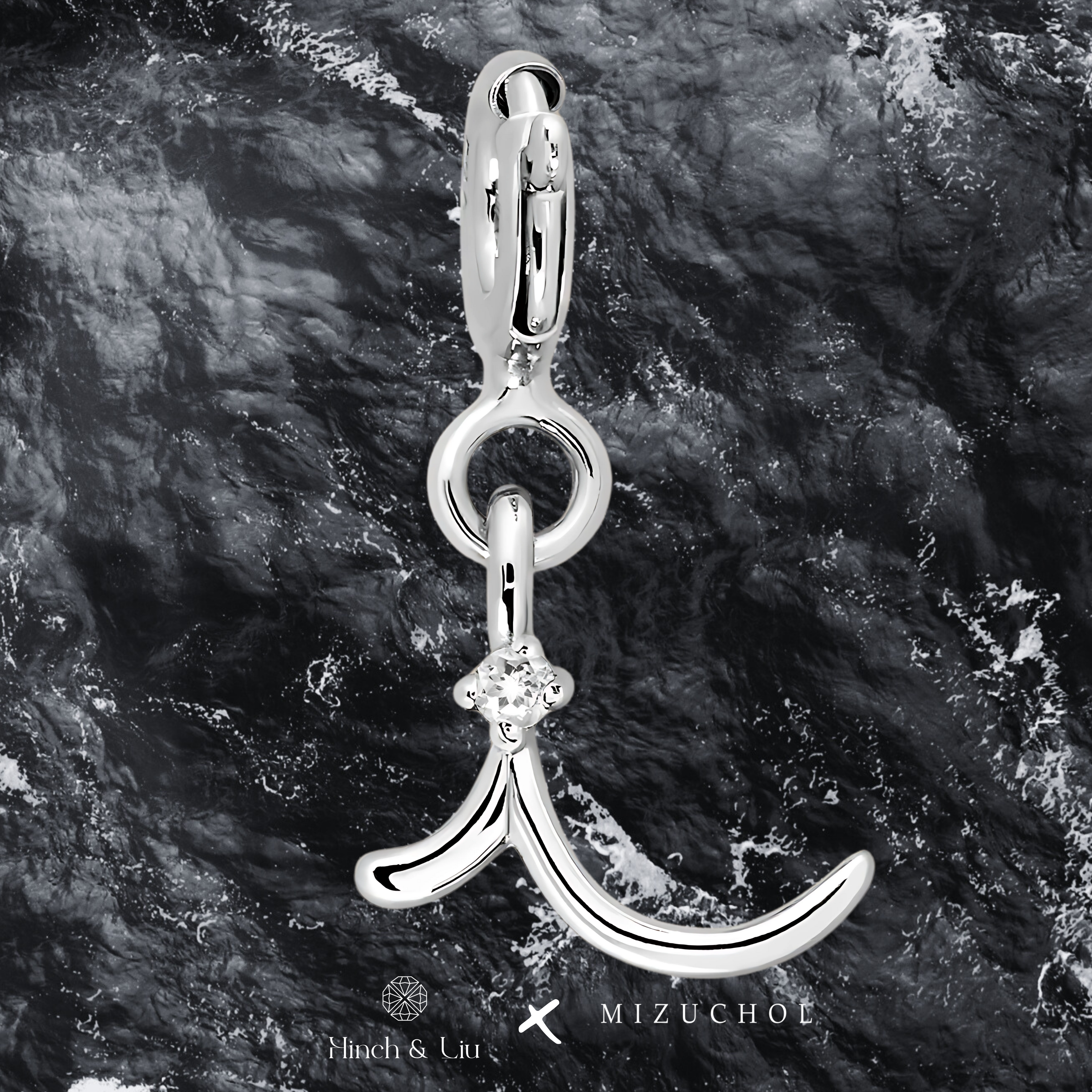 Letter Charm - Lab Grown Diamond Pendant in 14K Gold/18k Gold/925 Silver