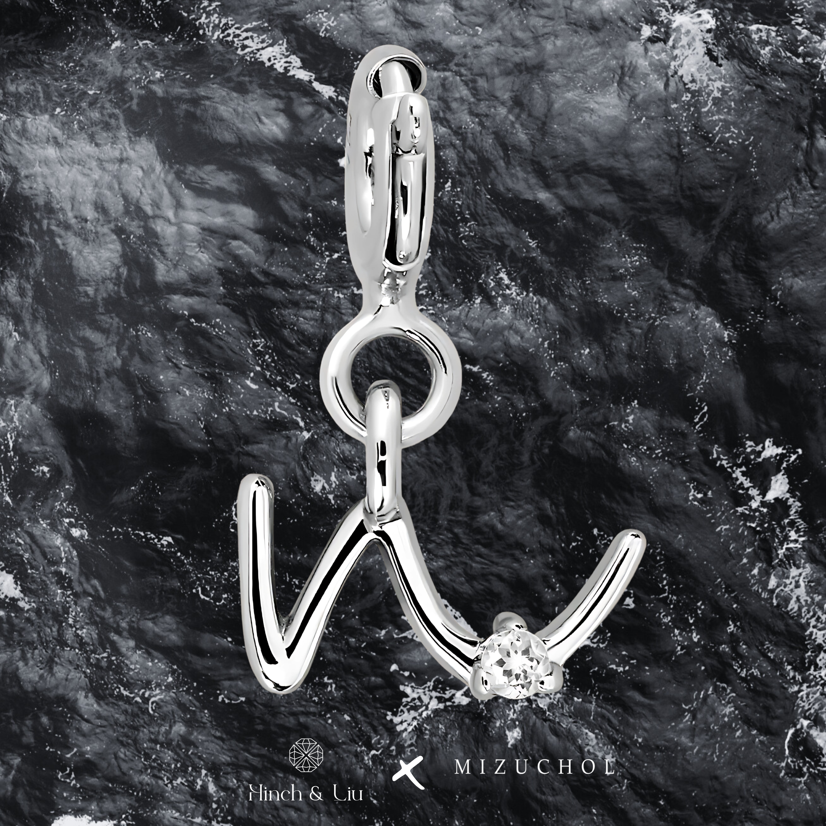 Letter Charm - Lab Grown Diamond Pendant in 14K Gold/18k Gold/925 Silver