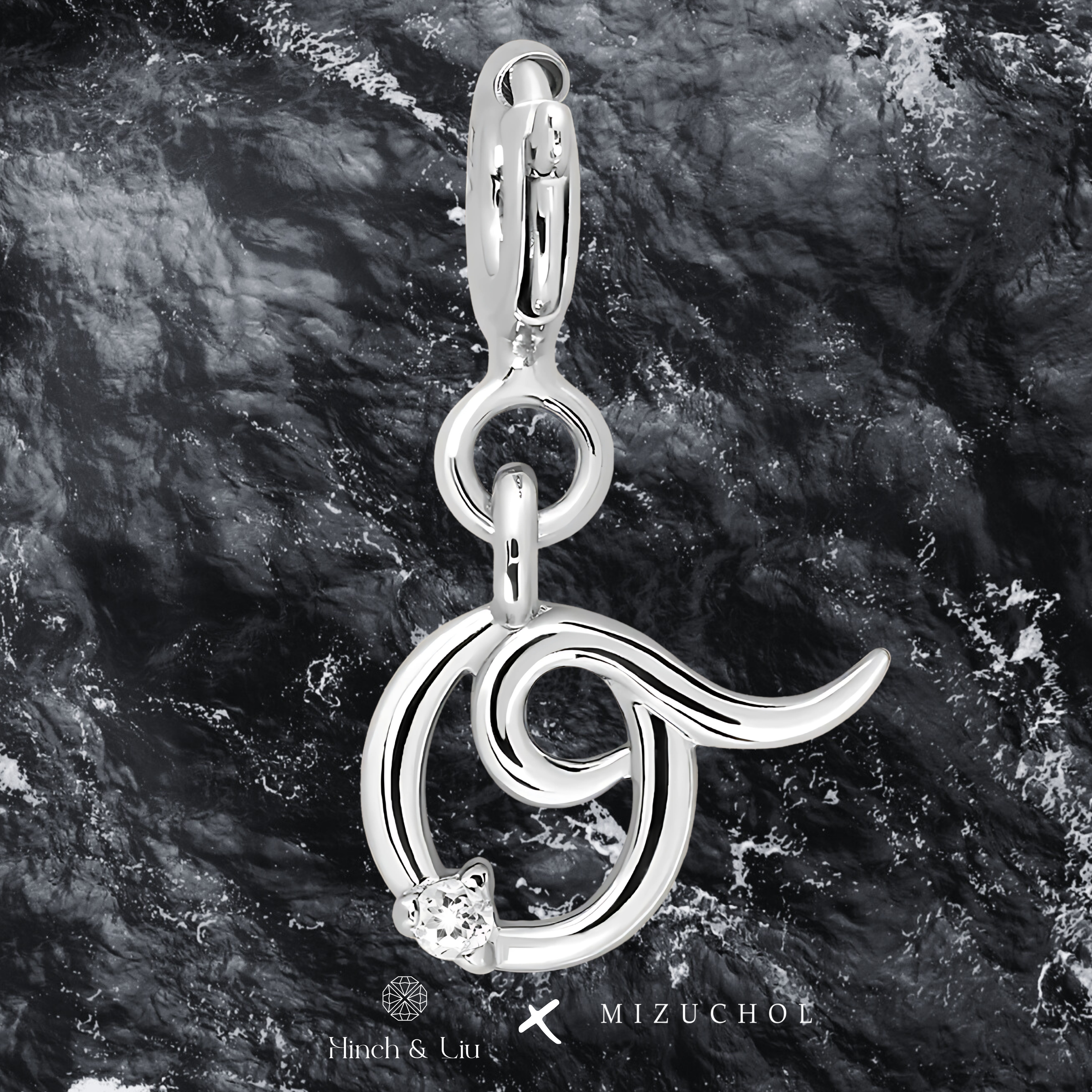 Letter Charm - Lab Grown Diamond Pendant in 14K Gold/18k Gold/925 Silver