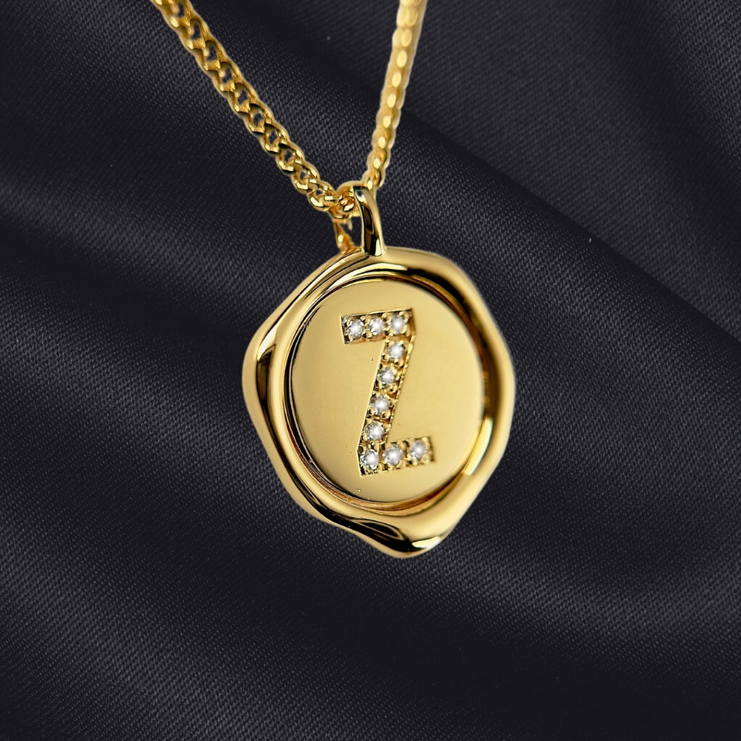 Z Letter Pendant - Lab Grown Diamond Pendant in 14K Gold/18k Gold/925 Silver