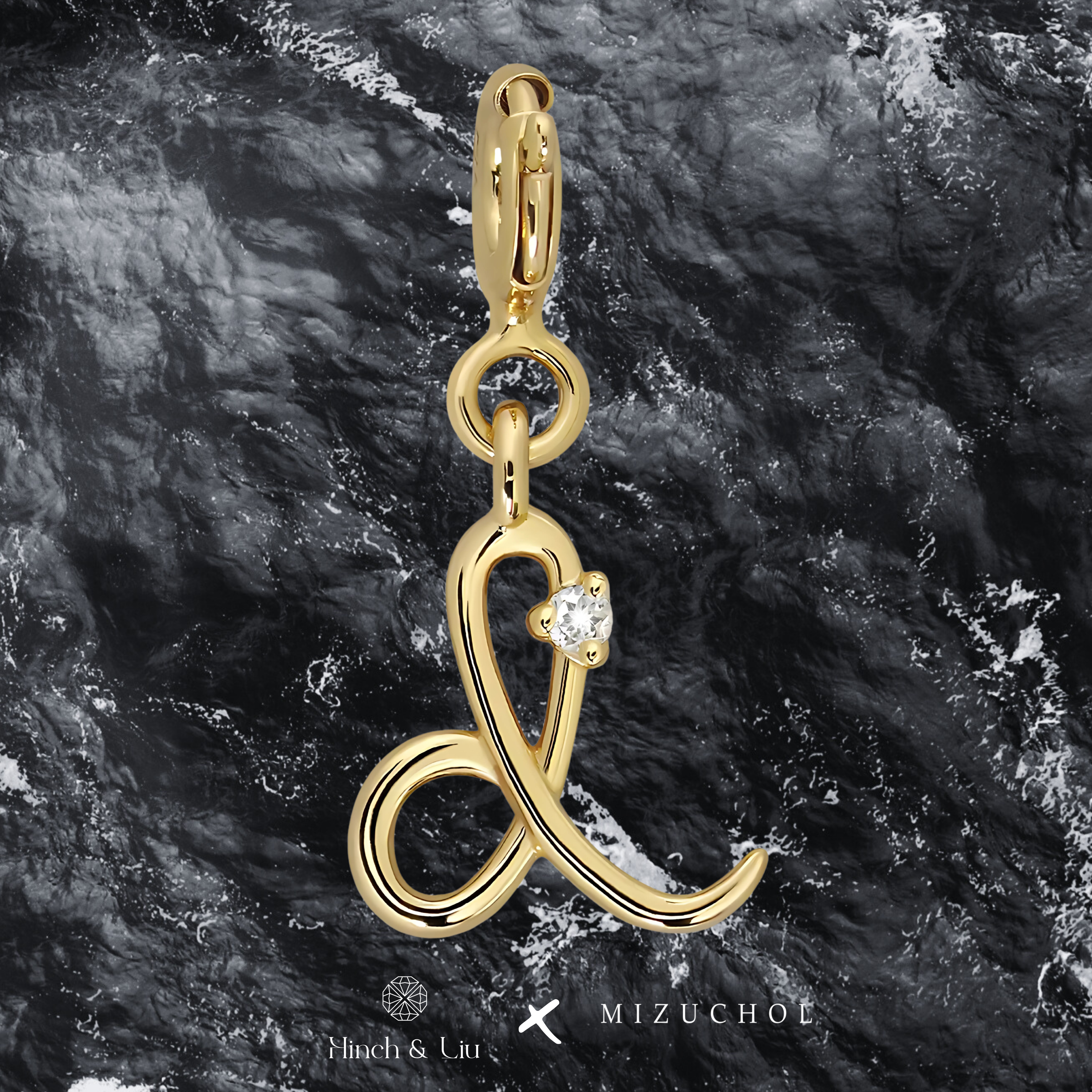 Letter Charms - Lab Grown Diamond Pendant in 14K Gold/18k Gold/925 Silver
