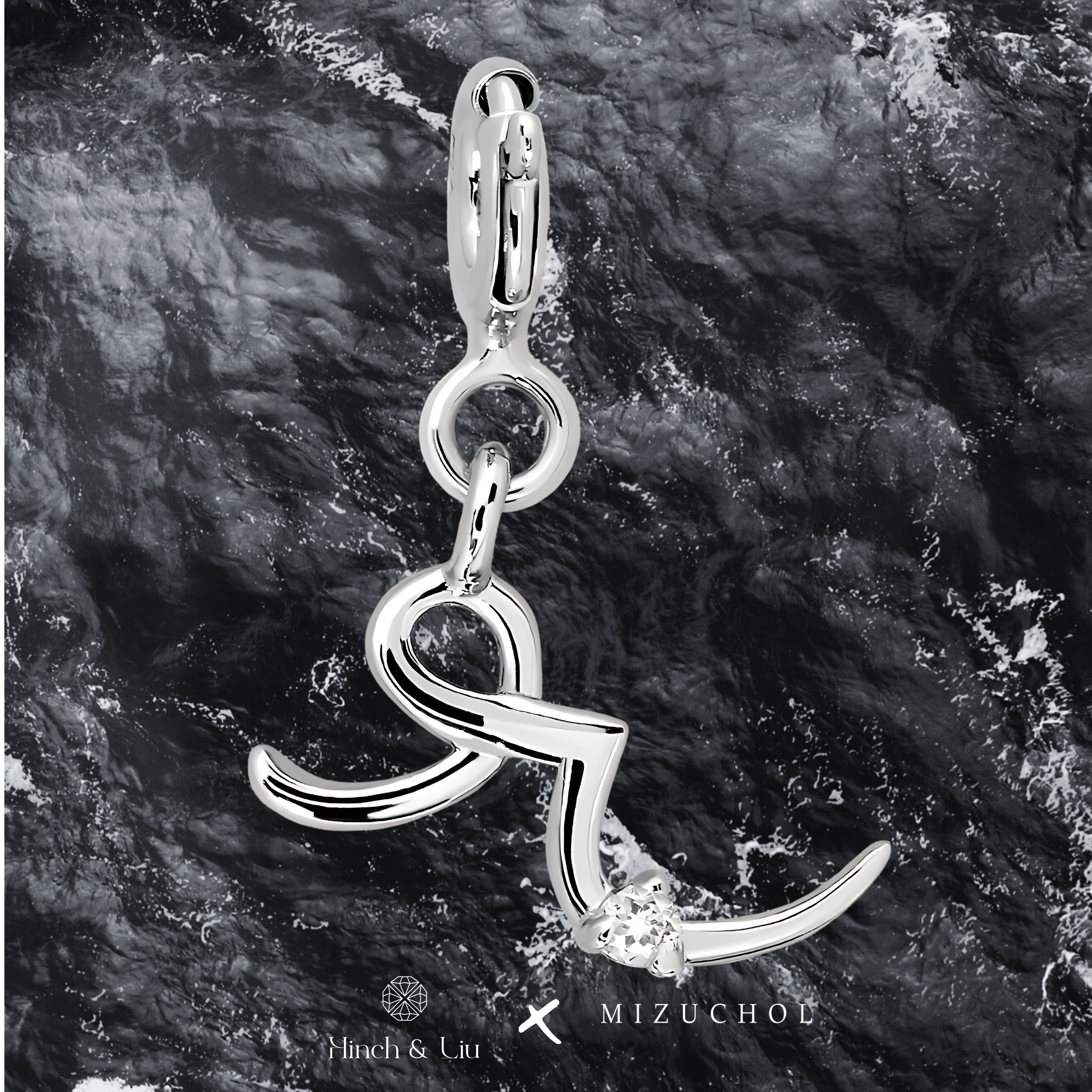 Letter Charm - Lab Grown Diamond Pendant in 14K Gold/18k Gold/925 Silver