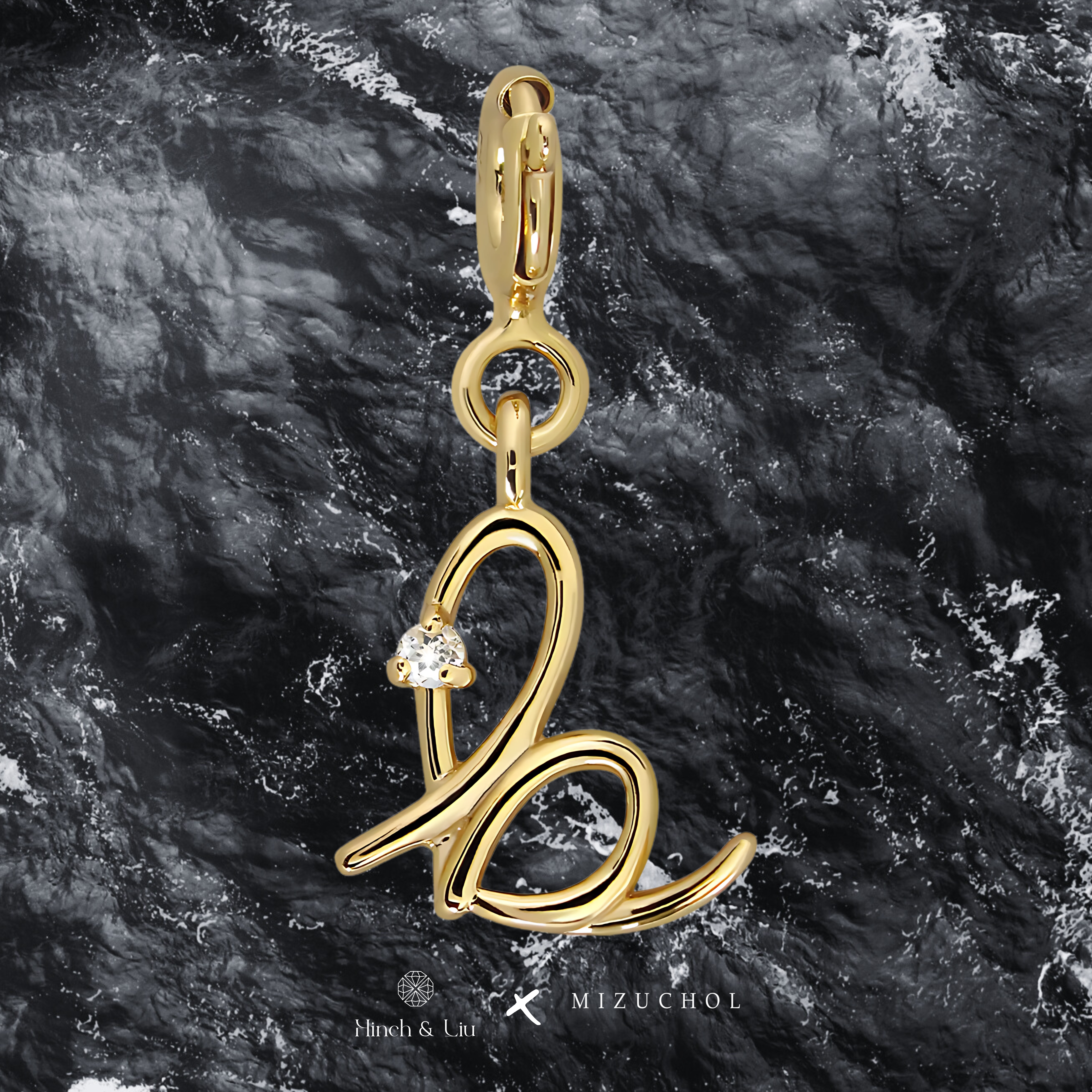 Letter Charms - Lab Grown Diamond Pendant in 14K Gold/18k Gold/925 Silver