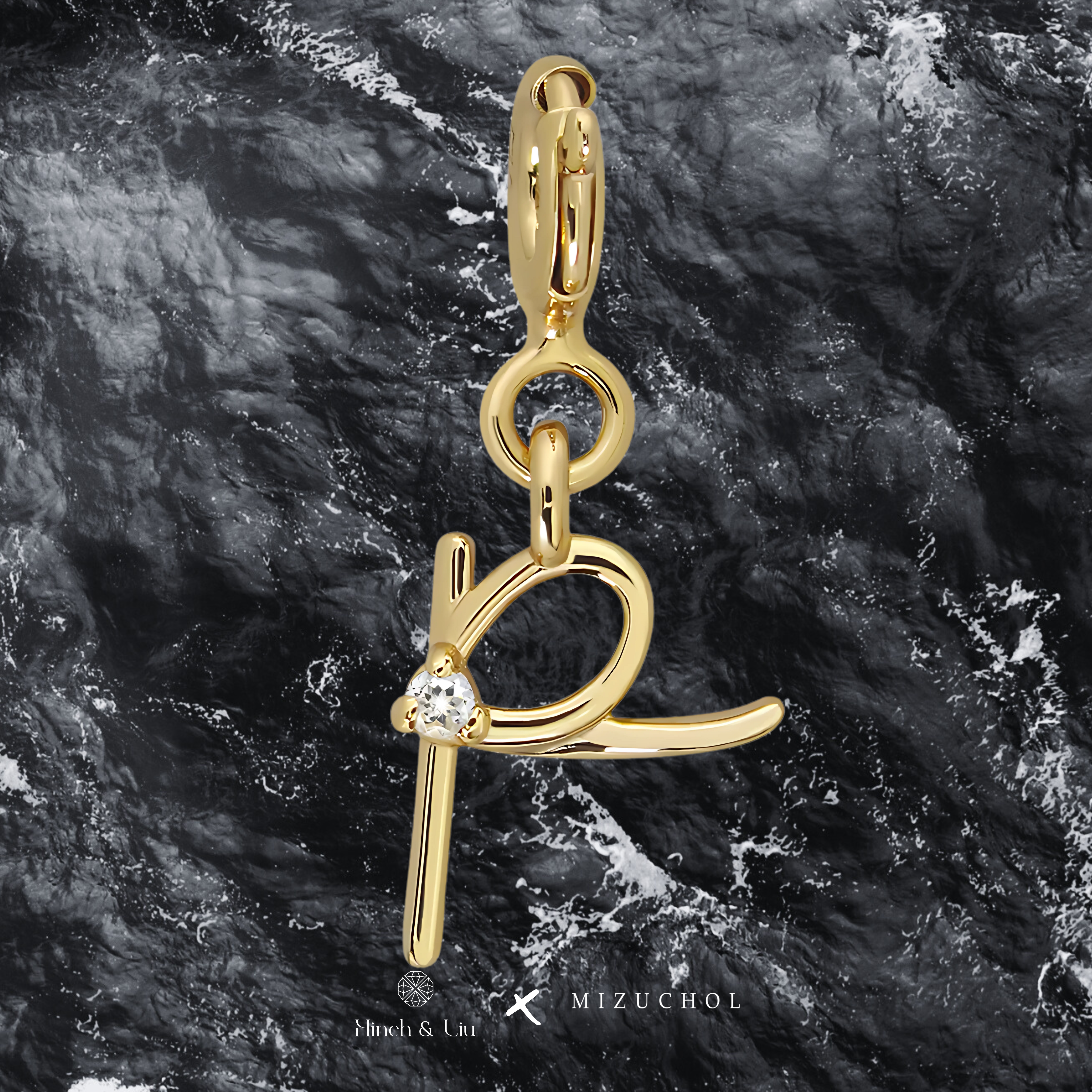 Letter Charms - Lab Grown Diamond Pendant in 14K Gold/18k Gold/925 Silver