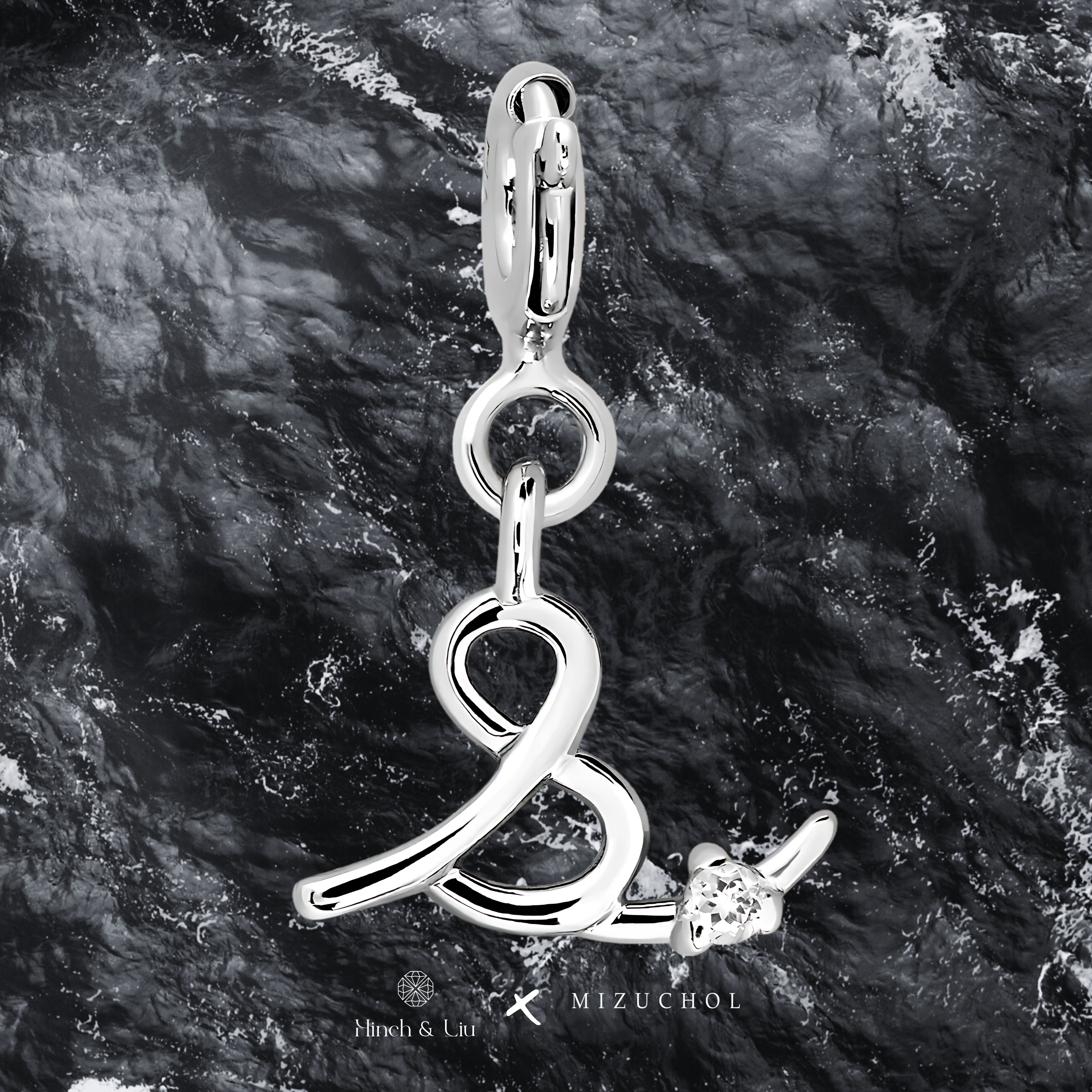Letter Charm - Lab Grown Diamond Pendant in 14K Gold/18k Gold/925 Silver
