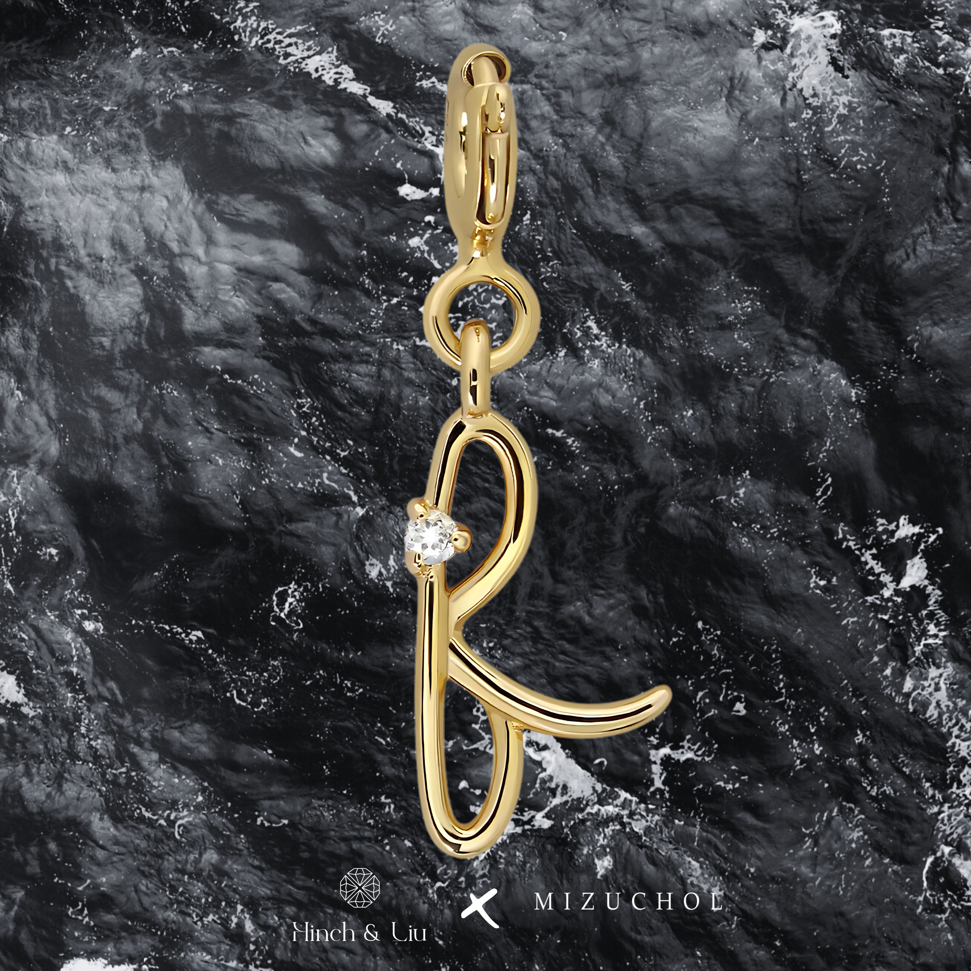 Letter Charms - Lab Grown Diamond Pendant in 14K Gold/18k Gold/925 Silver