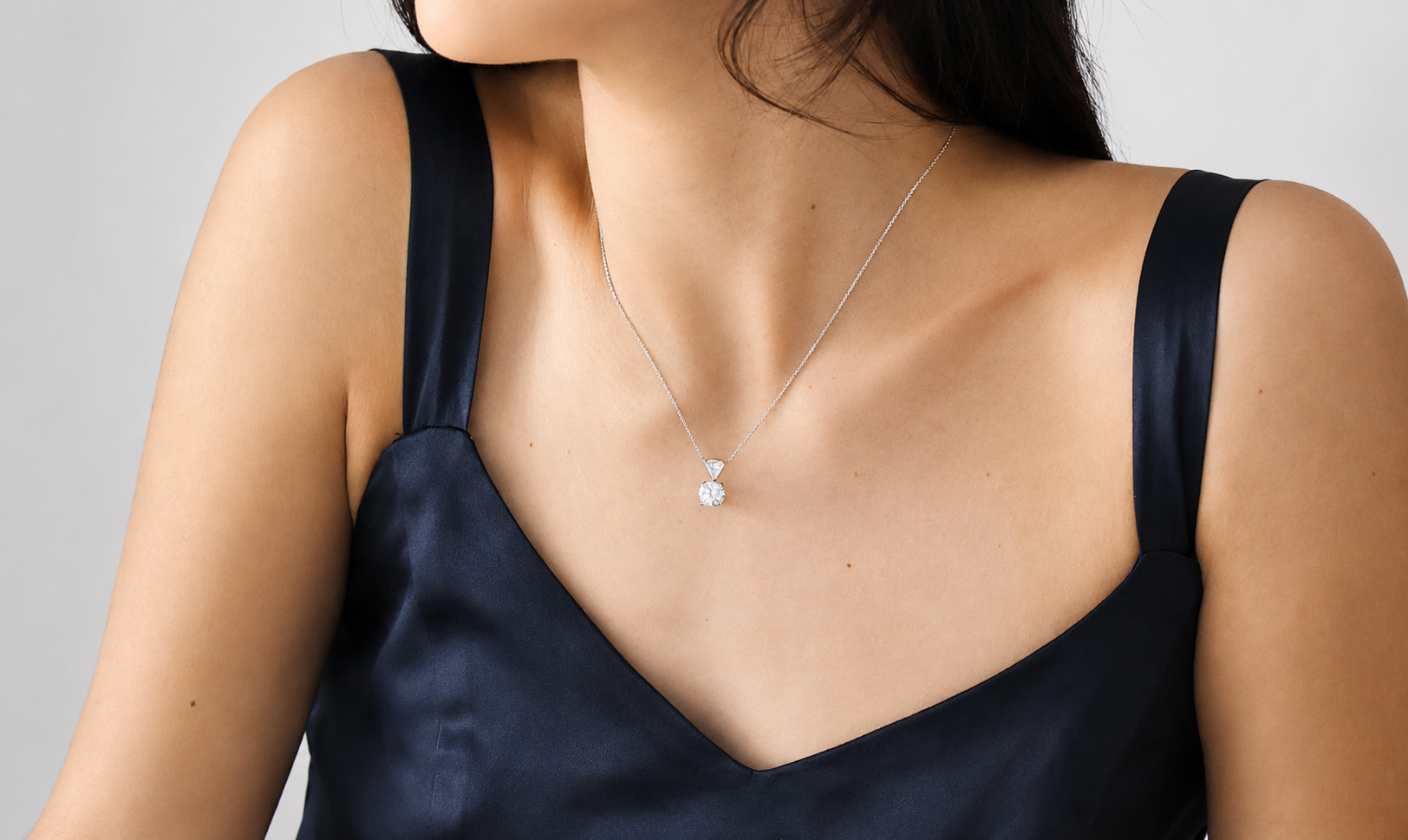 1 ct. Certified Lab Grown Diamond Pendant Necklace – "Not Just Solitaire" – 14K / 18K Gold or 925 Sterling Silver