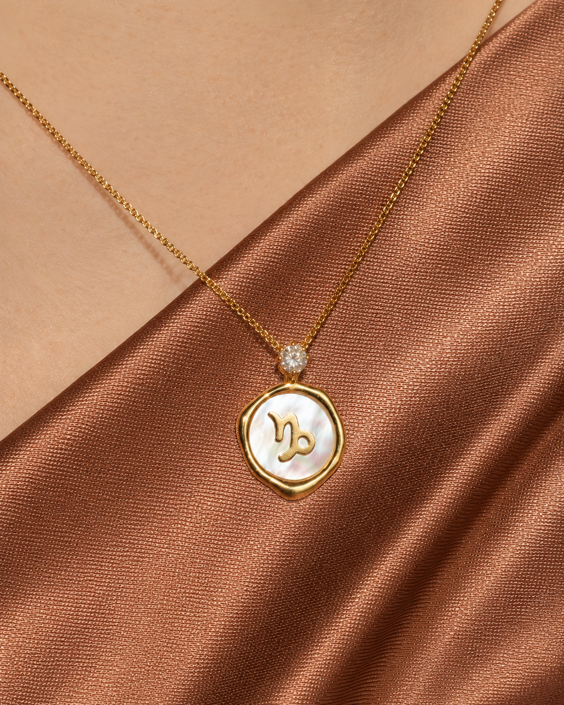 0.2 carat Lab Grown Diamond Taurus Zodiac Pendant Necklace in 14K / 18K Gold or Gold Vermeil