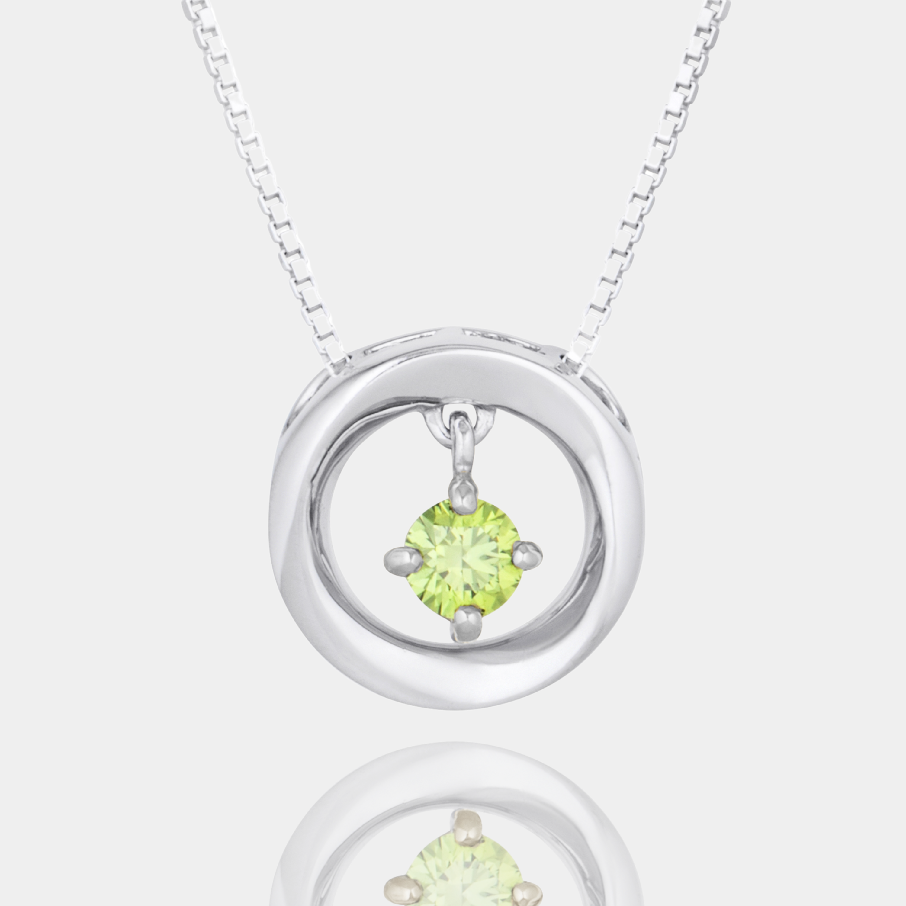 Droplet - 0.25 Ct. Lab Grown Green Diamond Solitaire Pendant in 18k Gold, IGI Certified - Limited Edition