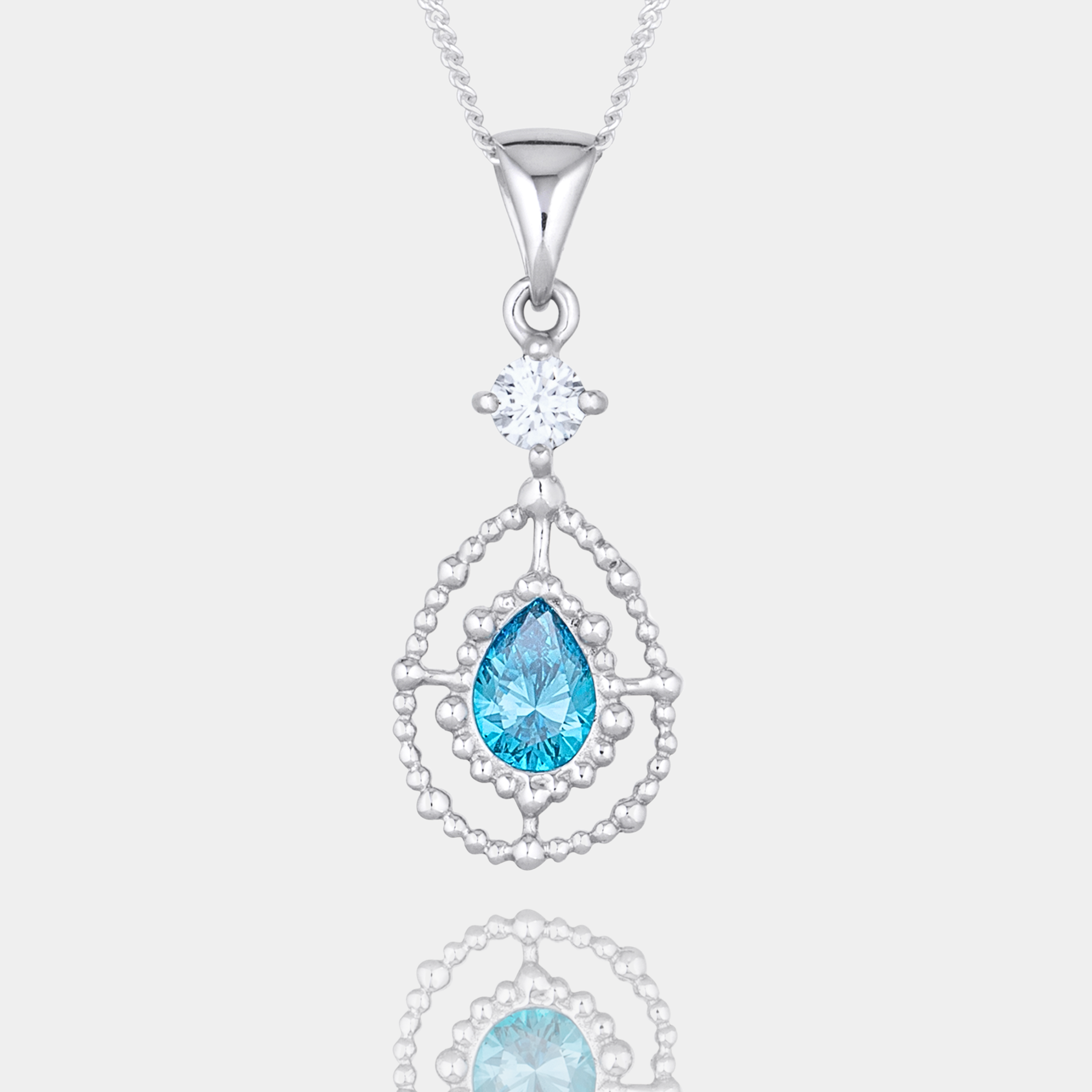 Ayutthaya - 0.7 Ct. Lab Grown Blue Diamond Pendant in 18k Gold, IGI Certified - Limited Edition